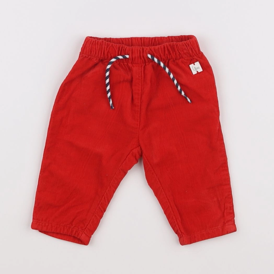 Carrément Beau - pantalon rouge - 3 mois