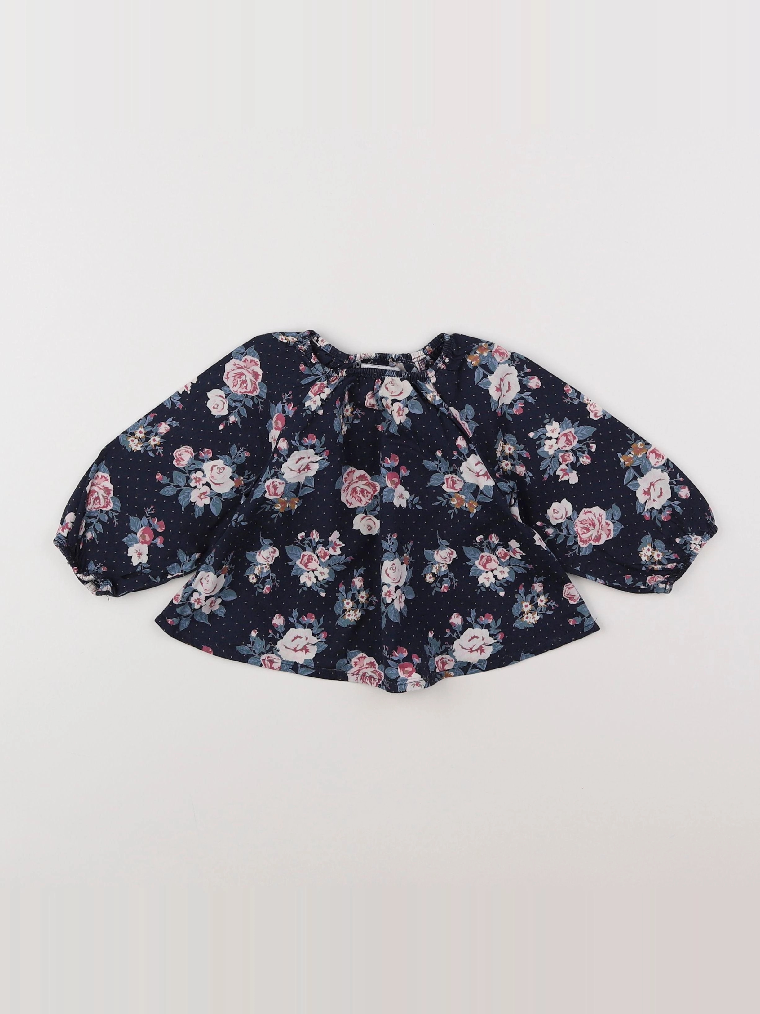 Vertbaudet - blouse bleu - 9 mois