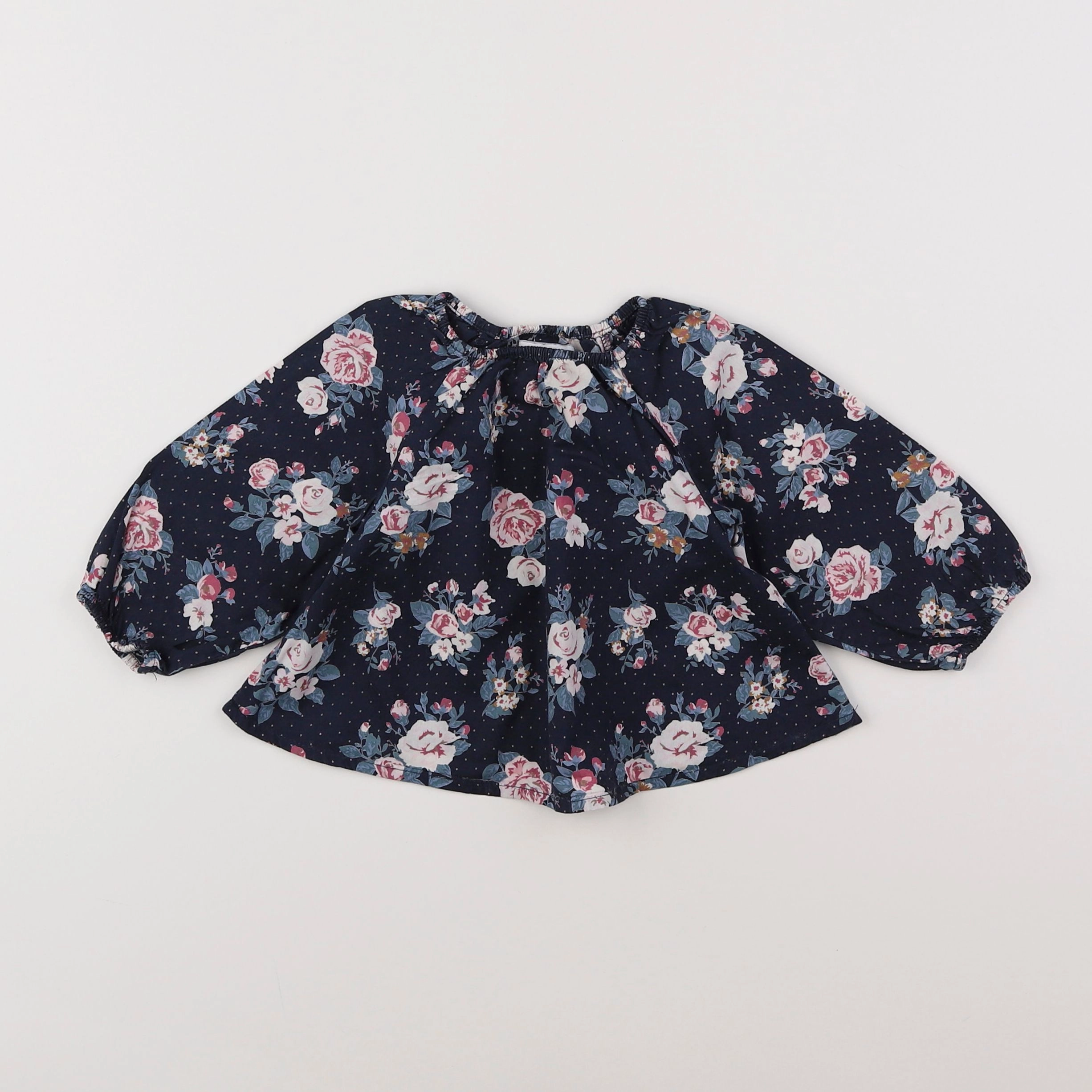 Vertbaudet - blouse bleu - 9 mois