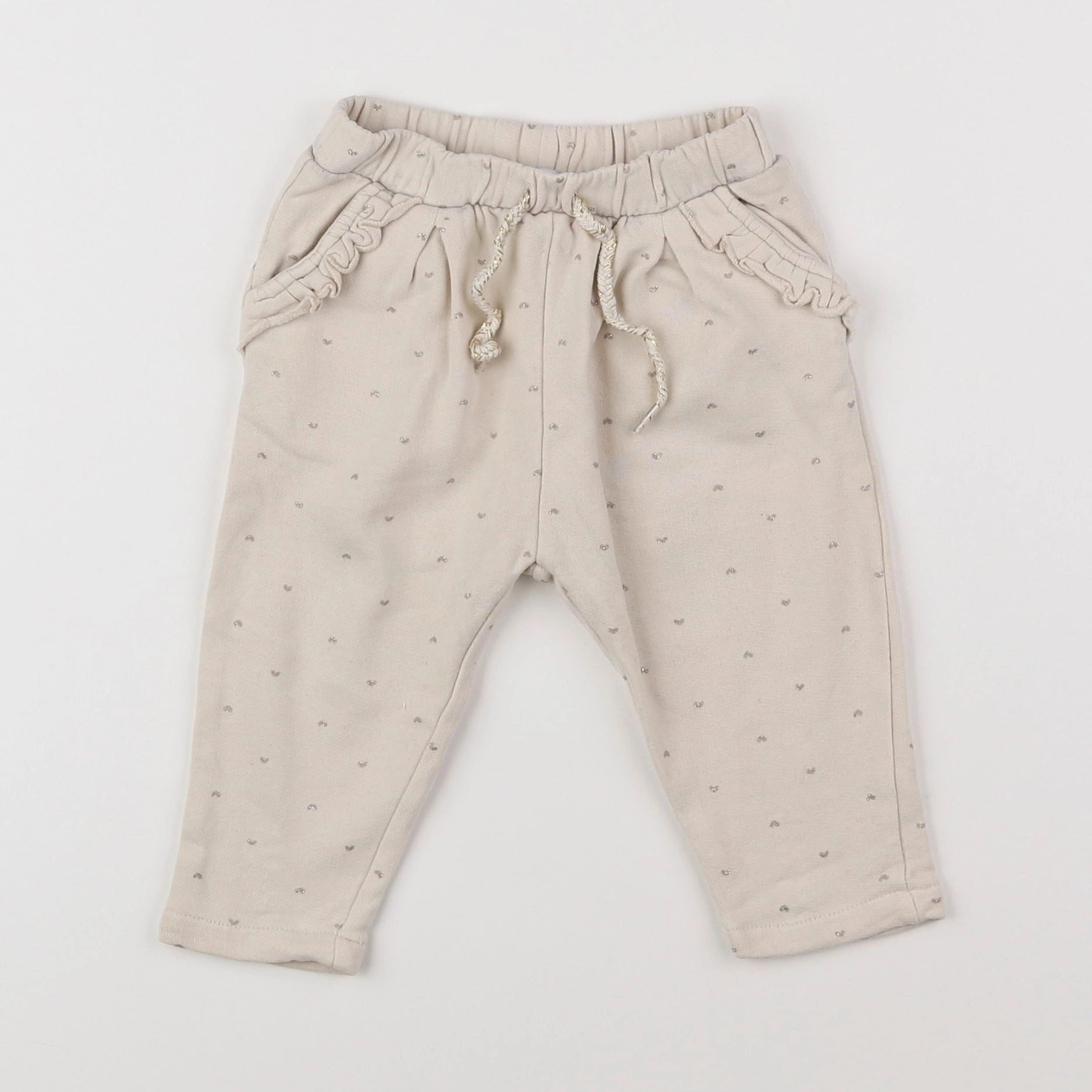 Vertbaudet - pantalon beige - 12 mois
