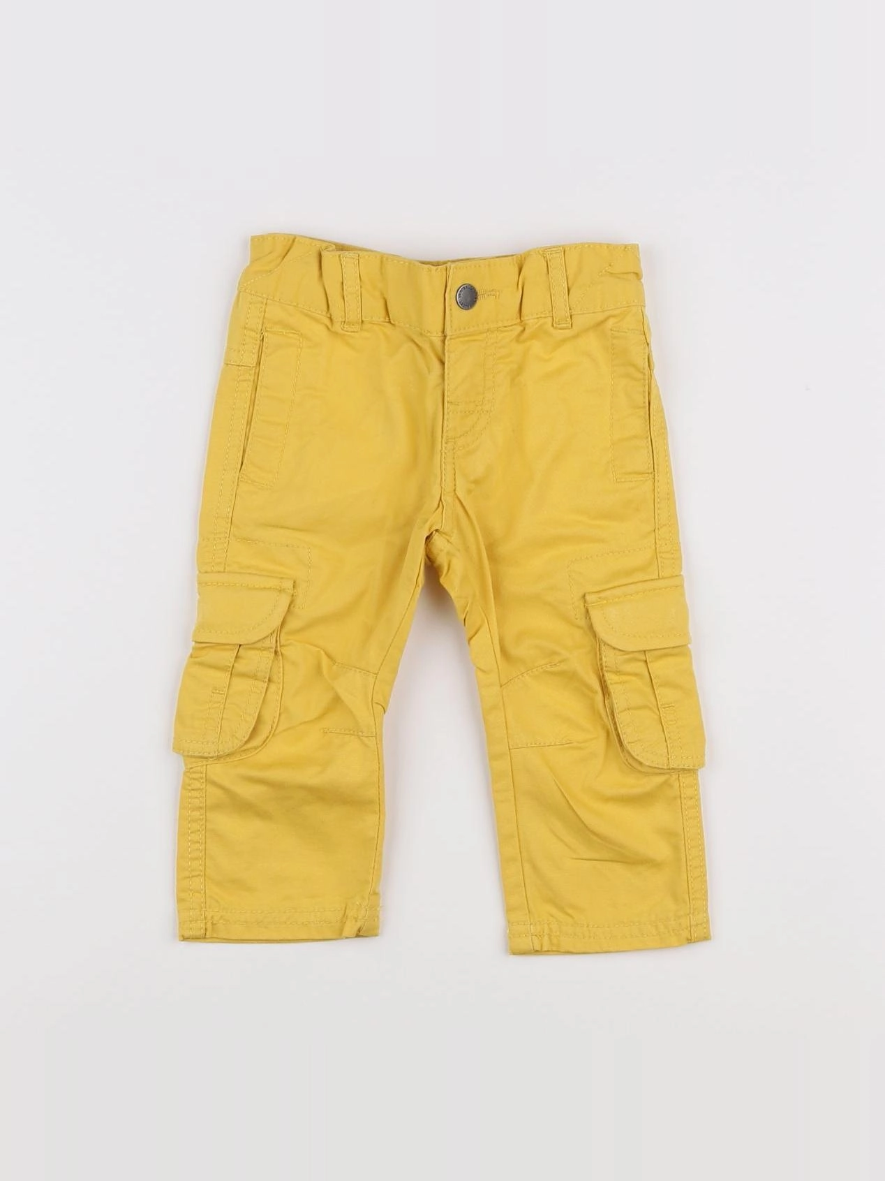 Vertbaudet - pantalon jaune - 12 mois