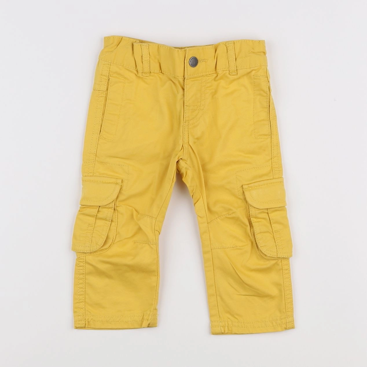 Vertbaudet - pantalon jaune - 12 mois
