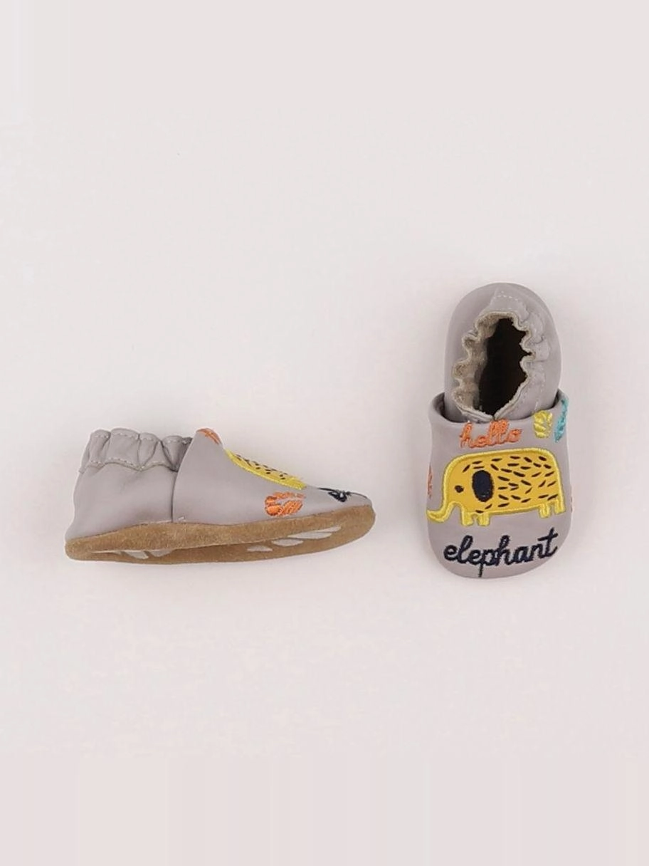 Vertbaudet - chaussons gris - pointure 16