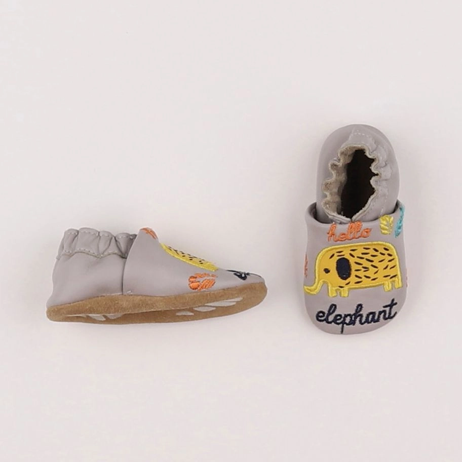 Vertbaudet - chaussons gris - pointure 16