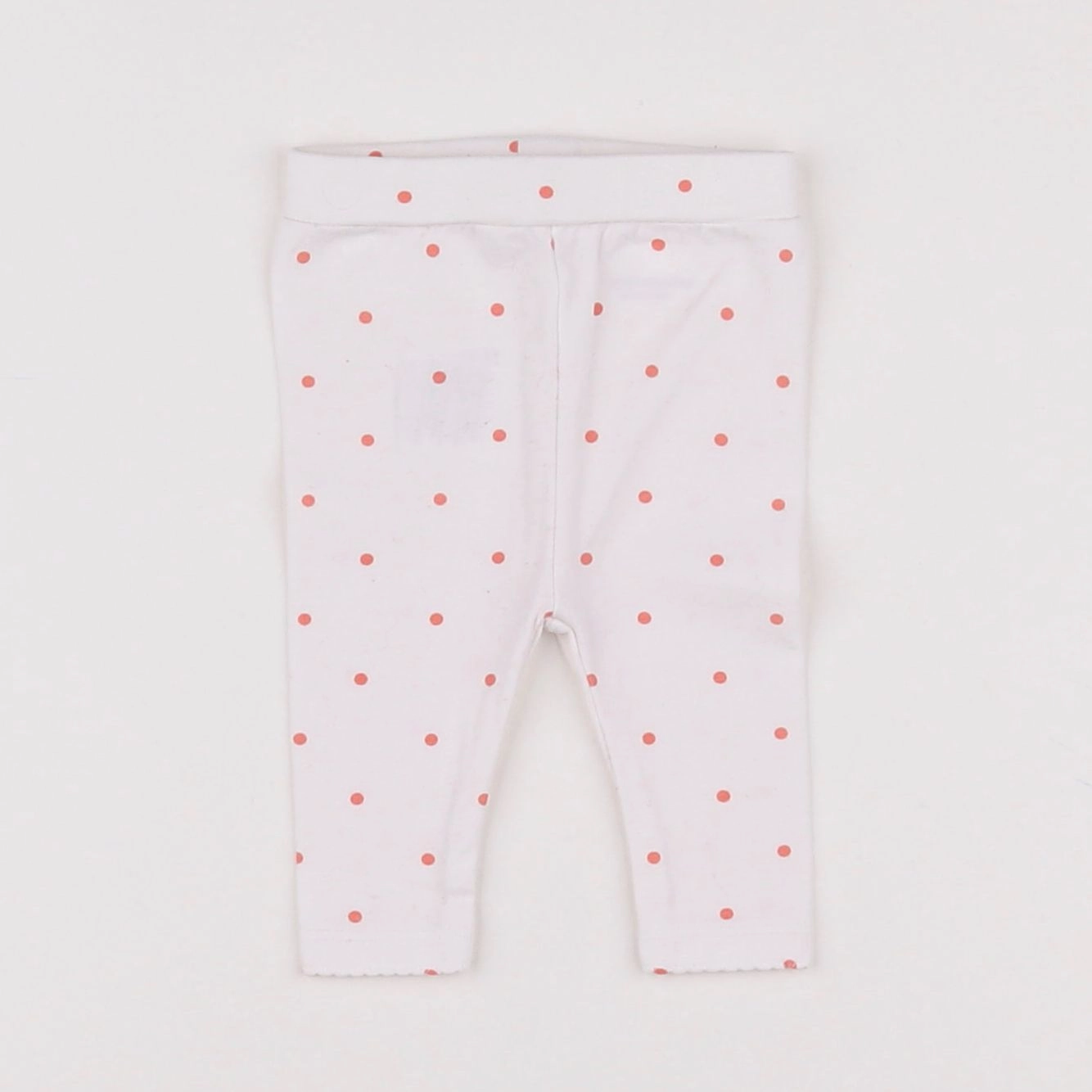 Vertbaudet - legging rose, blanc - 1 mois