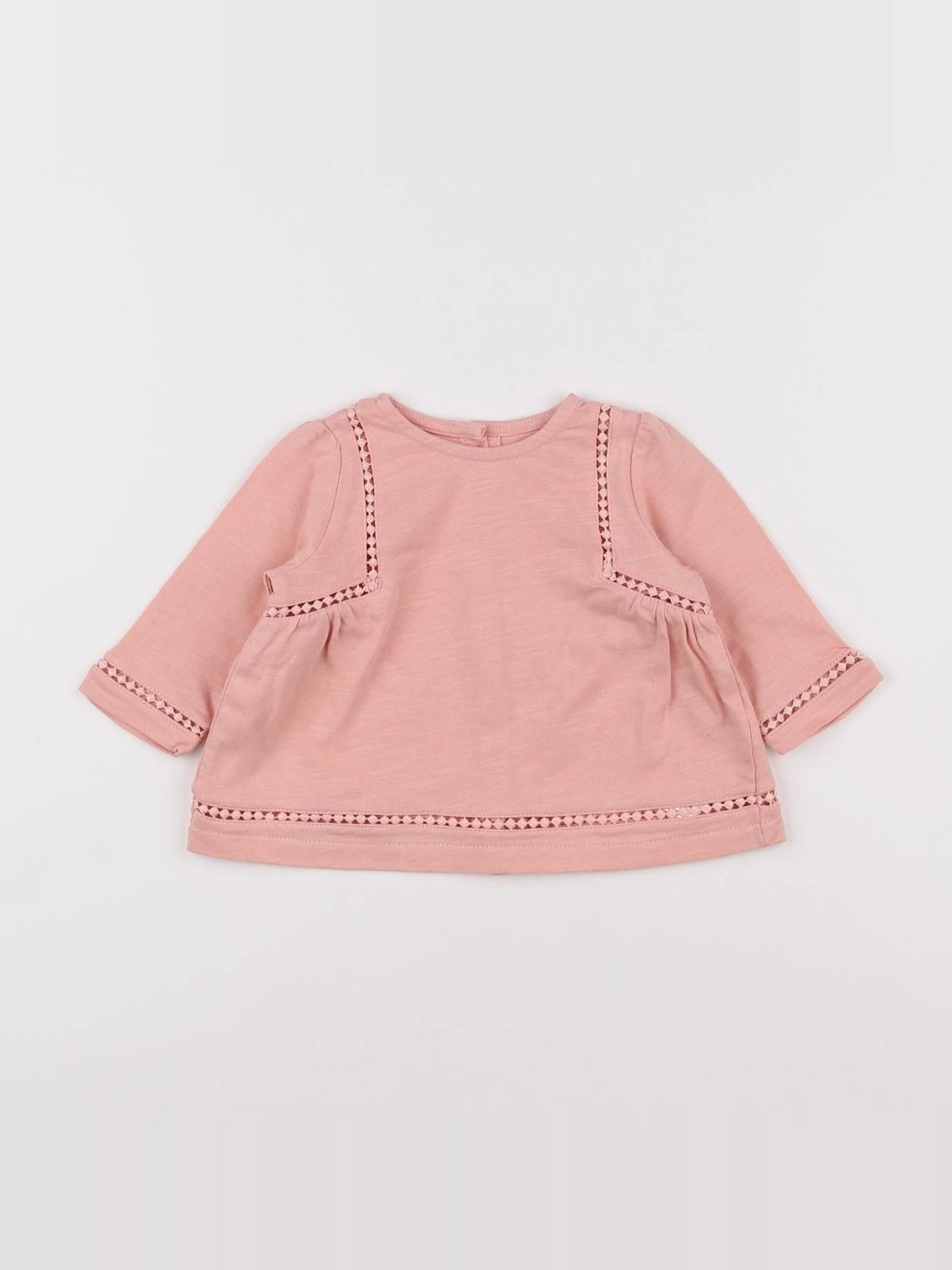 Vertbaudet - tee-shirt rose - 3 mois