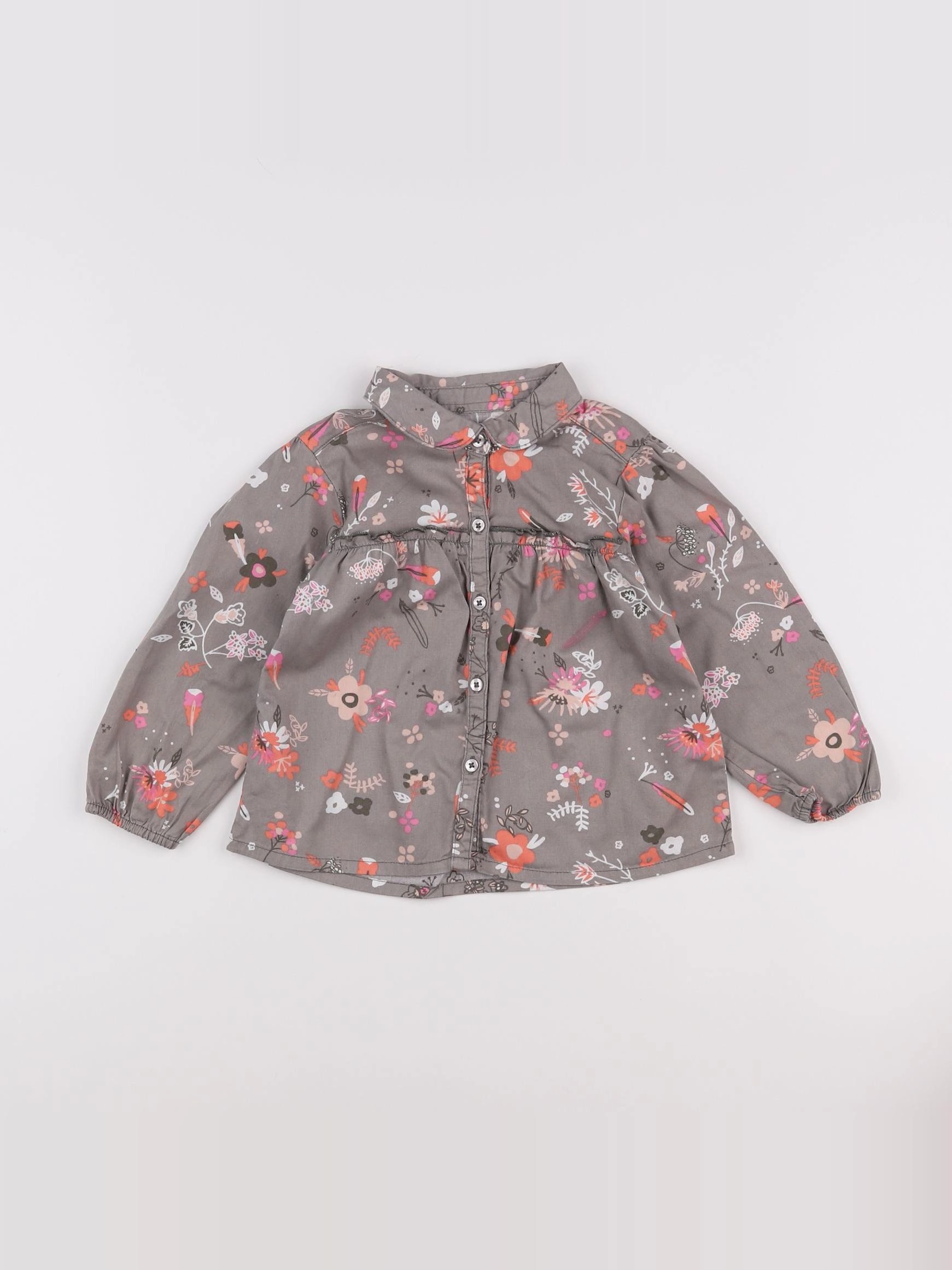 Vertbaudet - blouse gris - 2 ans