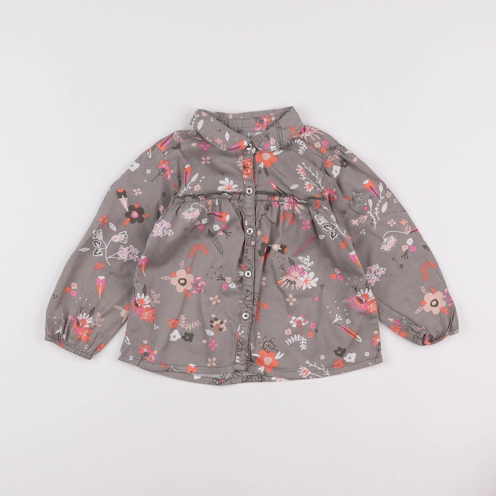 Vertbaudet - blouse gris - 2 ans