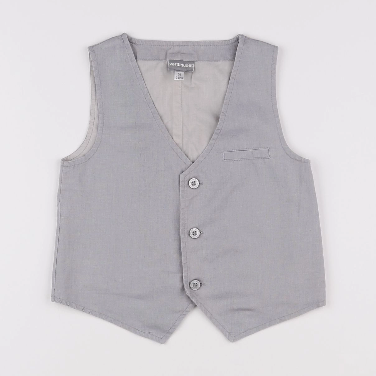 Vertbaudet - gilet gris - 2 ans
