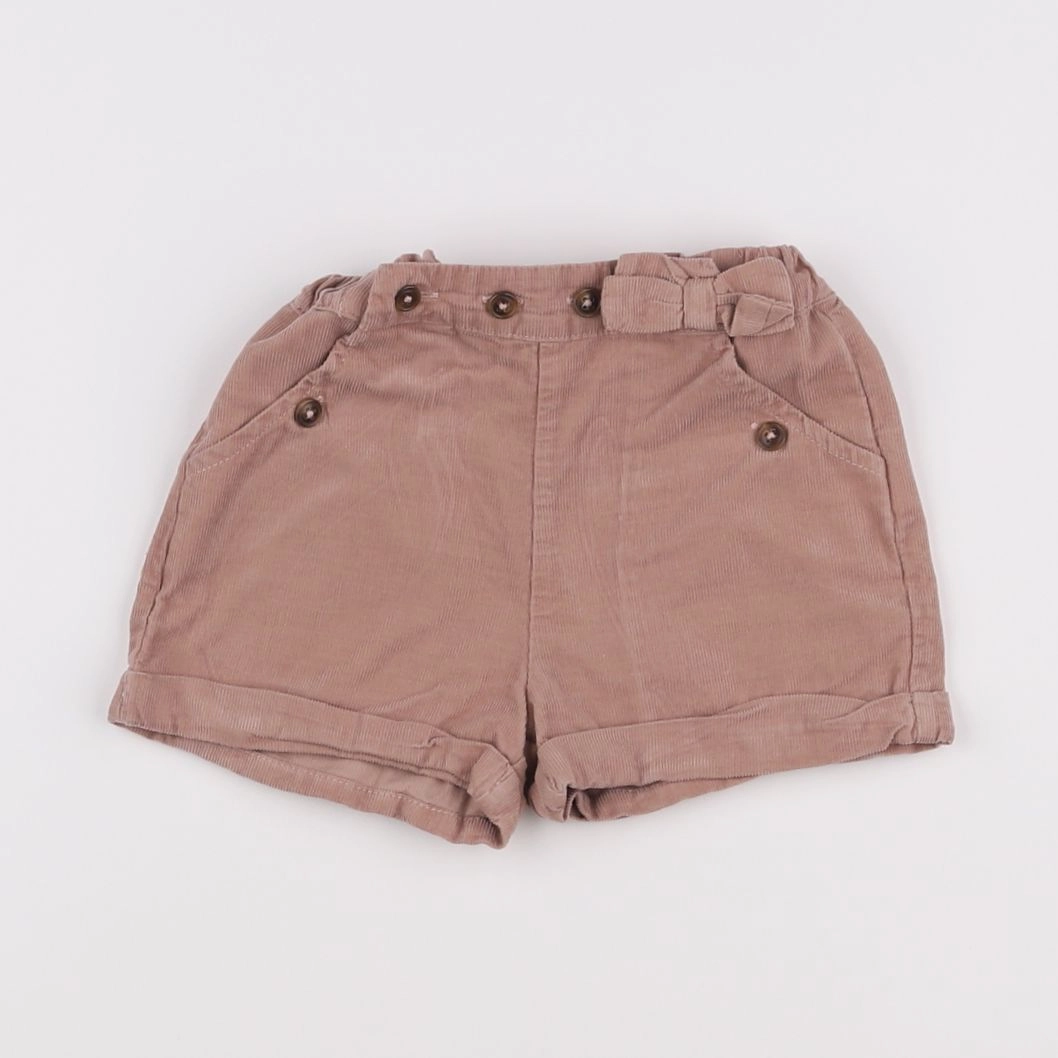 Vertbaudet - short marron - 12 mois