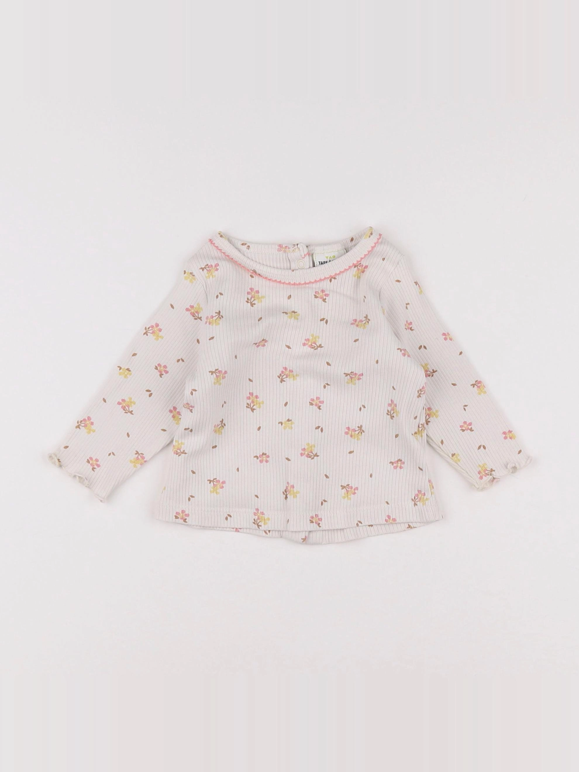 Tape à l'oeil - tee-shirt beige, rose - 3 mois