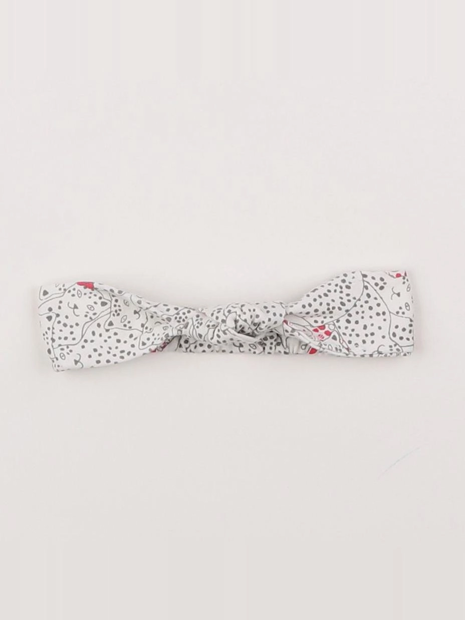 Vertbaudet - bandeau blanc, gris - 3/9 mois
