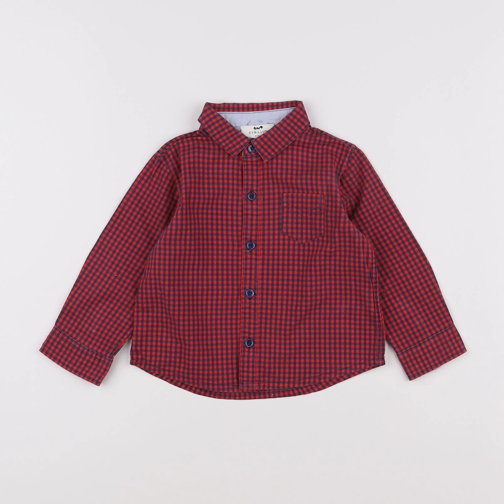 Cyrillus - chemise rouge - 18 mois
