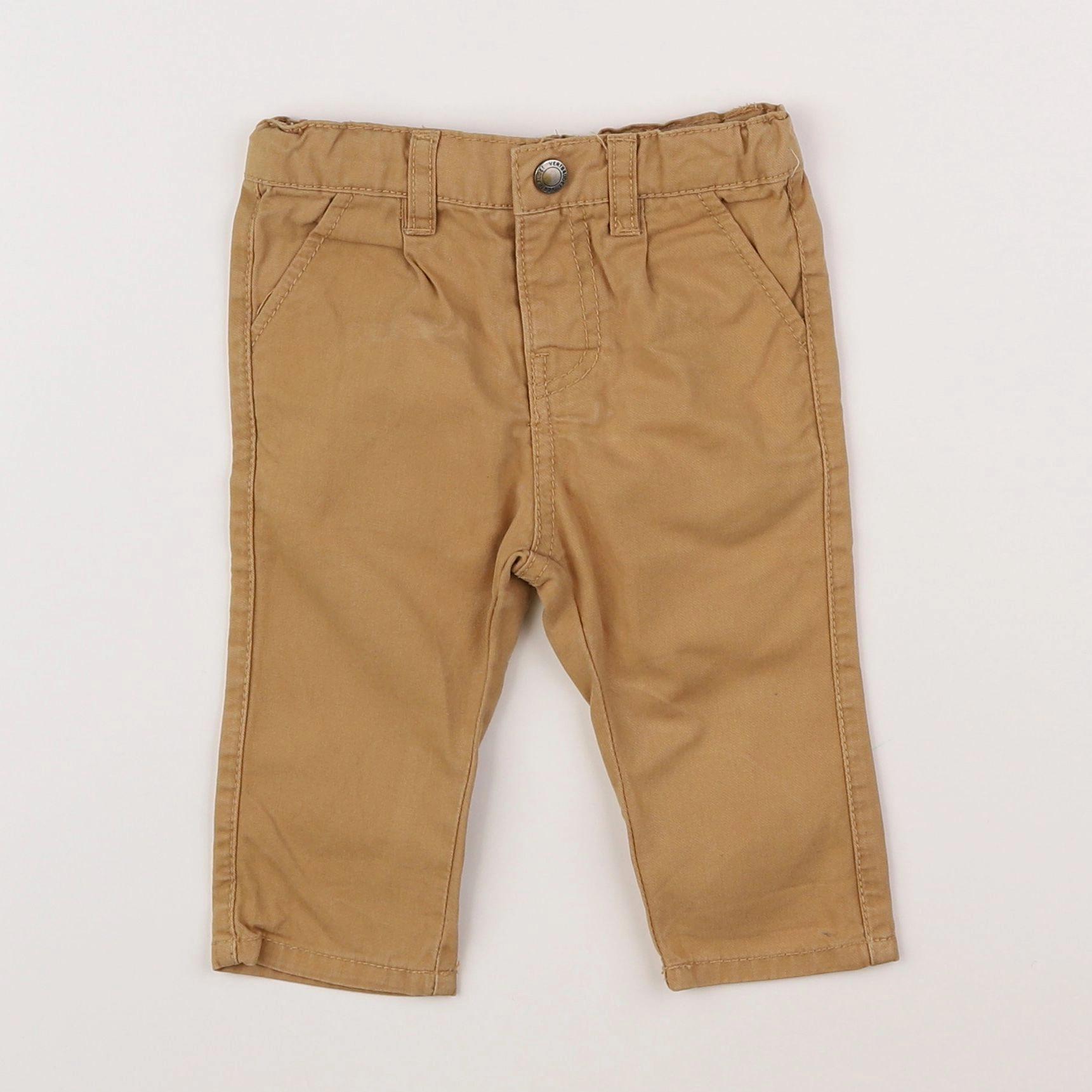 Vertbaudet - pantalon jaune - 6 mois
