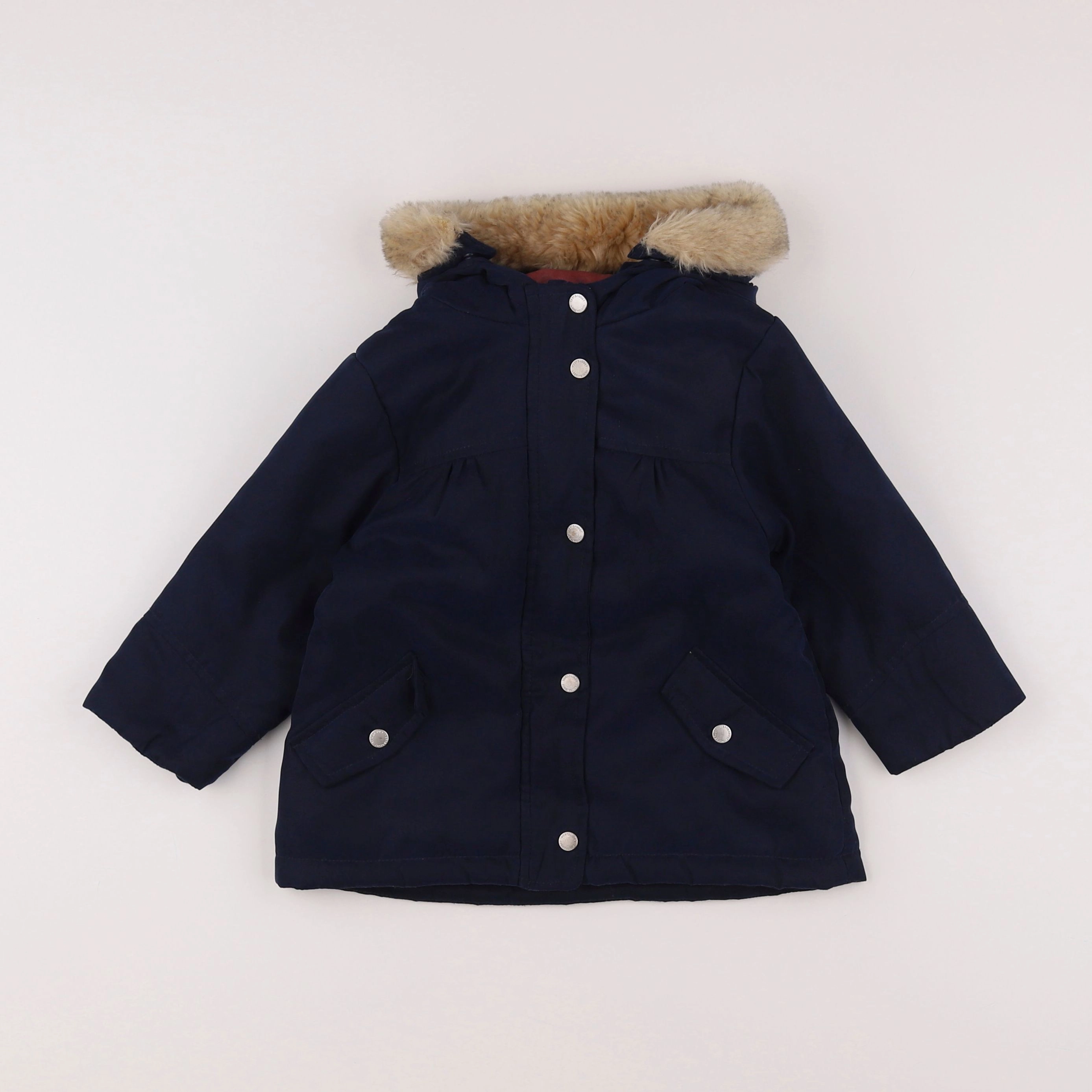 Vertbaudet - parka bleu - 18 mois