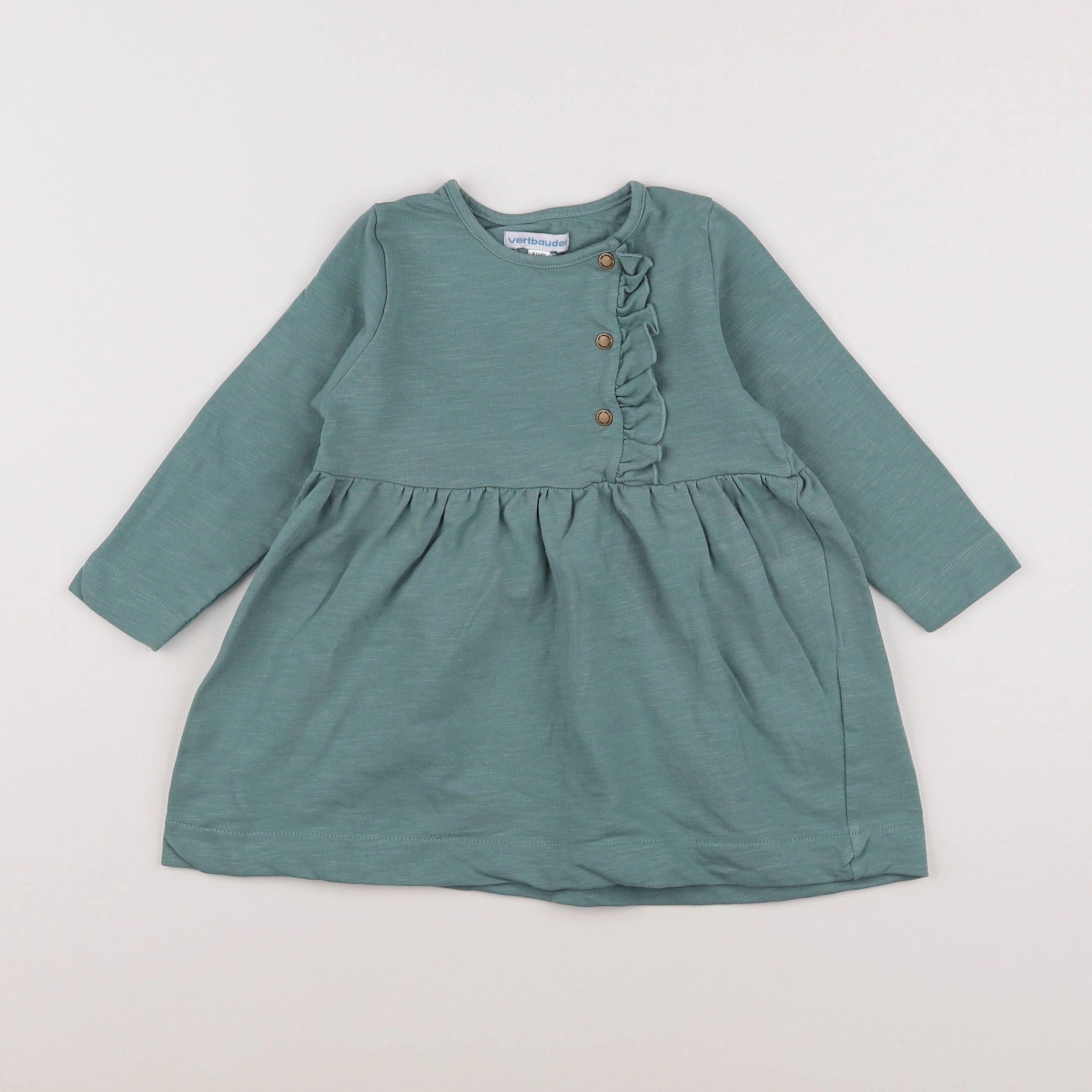 Vertbaudet - robe vert - 18 mois