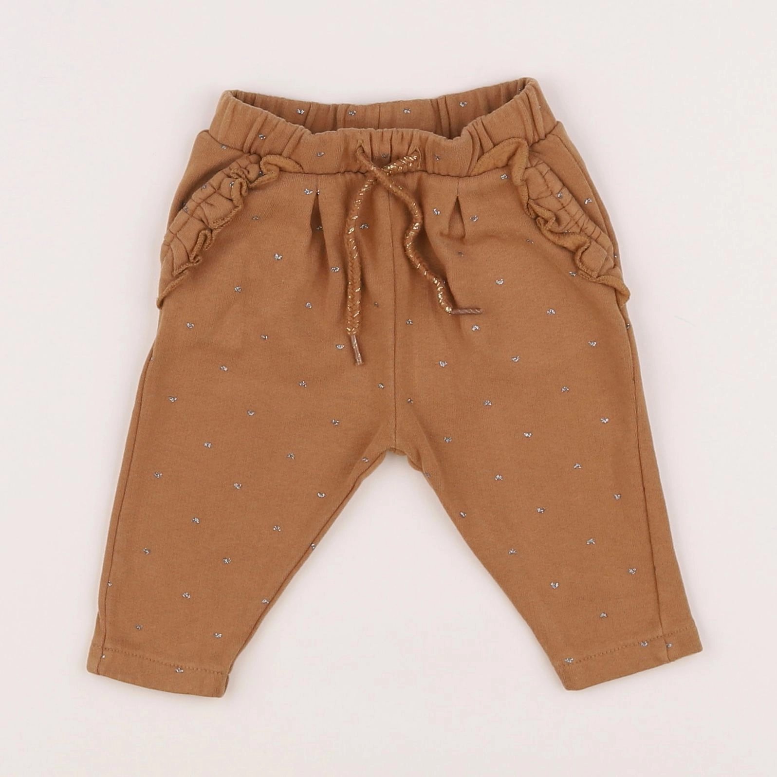 Vertbaudet - jogging marron, or - 3 mois