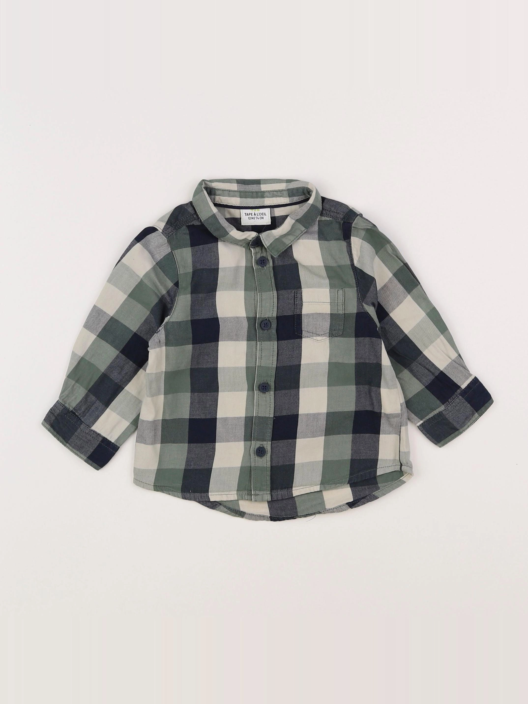 Tape à l'oeil - chemise gris - 12 mois
