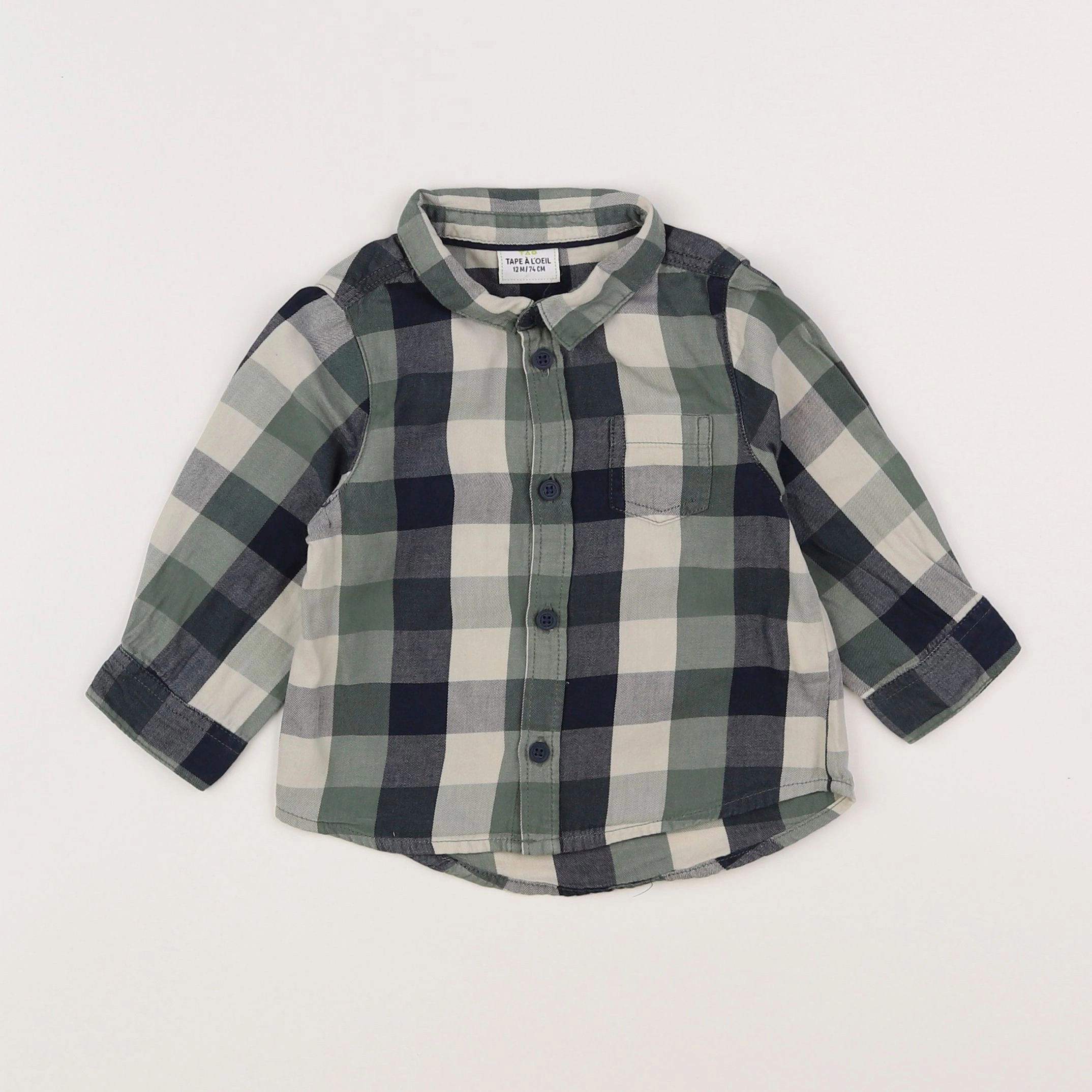 Tape à l'oeil - chemise gris - 12 mois