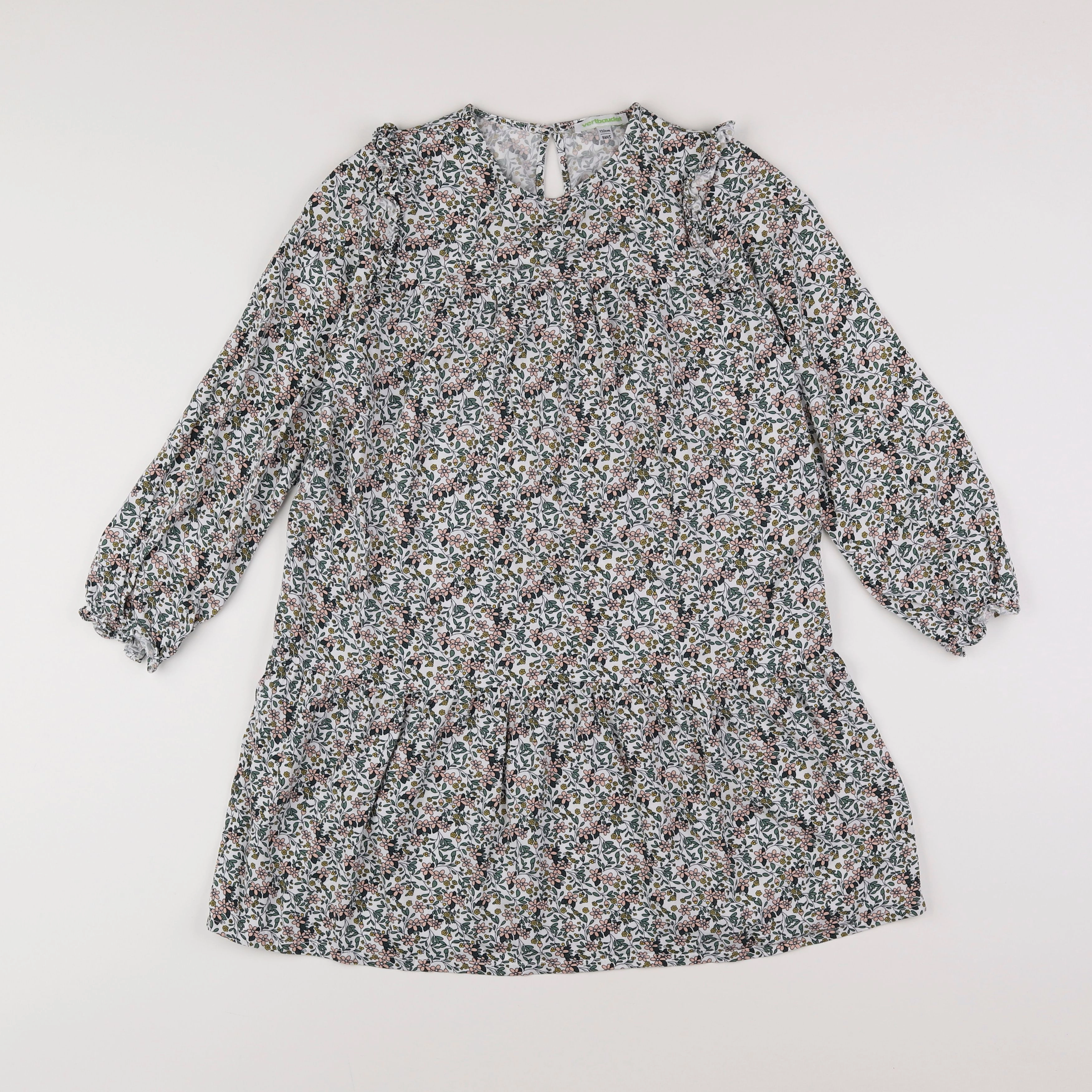 Vertbaudet - robe blanc, rose - 9 ans