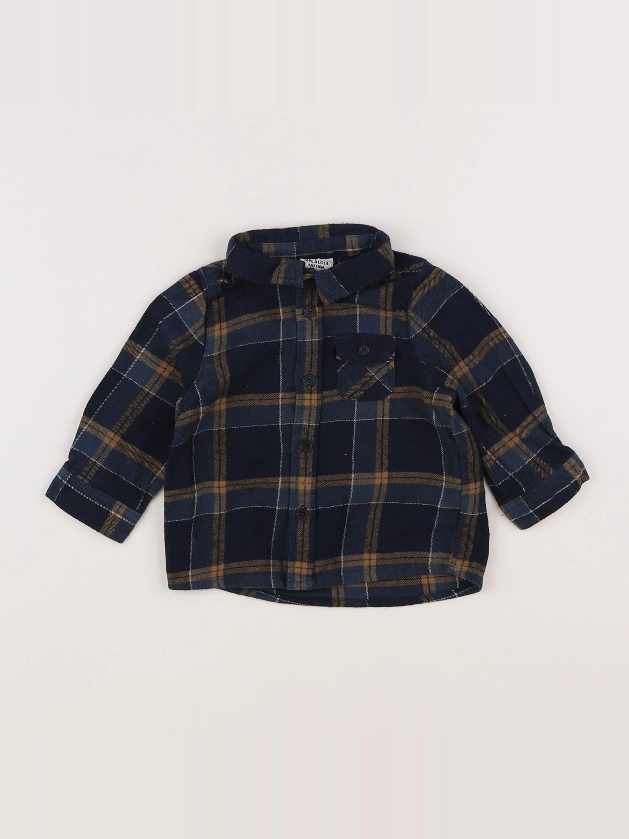 Tape à l'oeil - chemise bleu - 9 mois