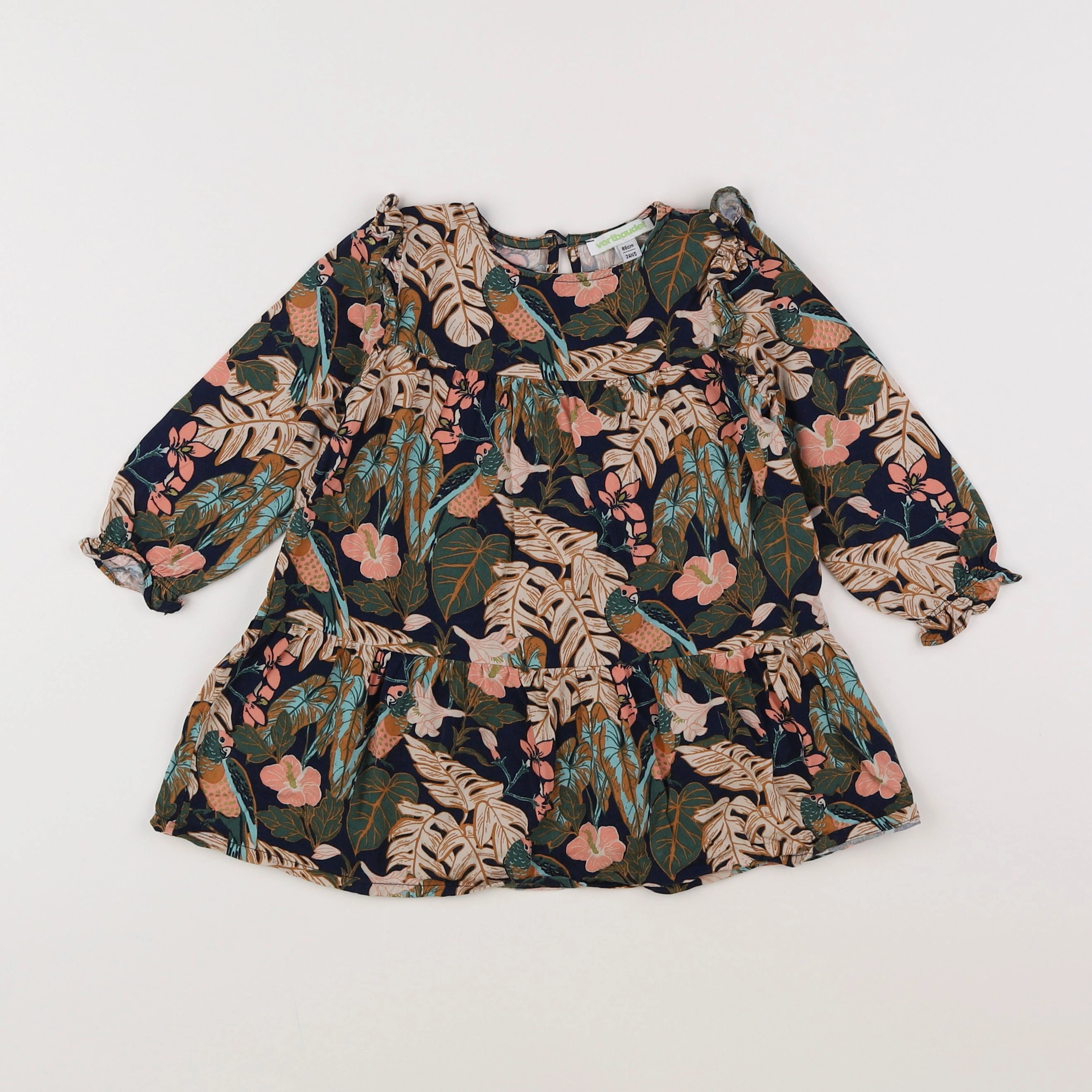 Vertbaudet - robe multicolore - 2 ans