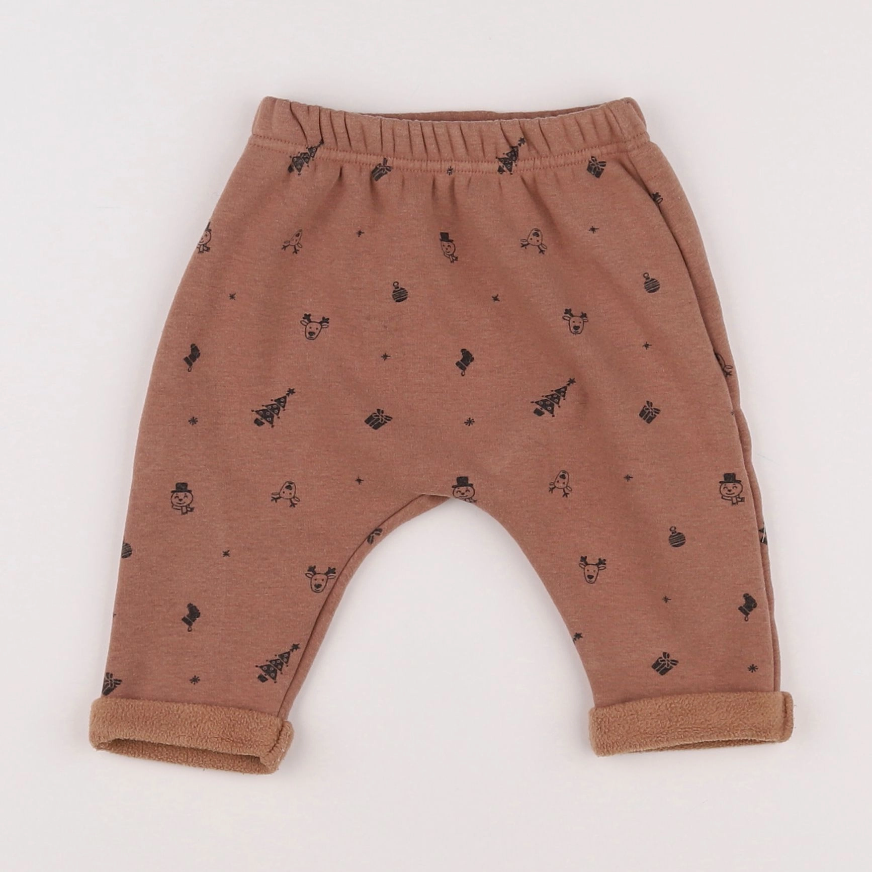 Vertbaudet - sarouel marron - 6 mois