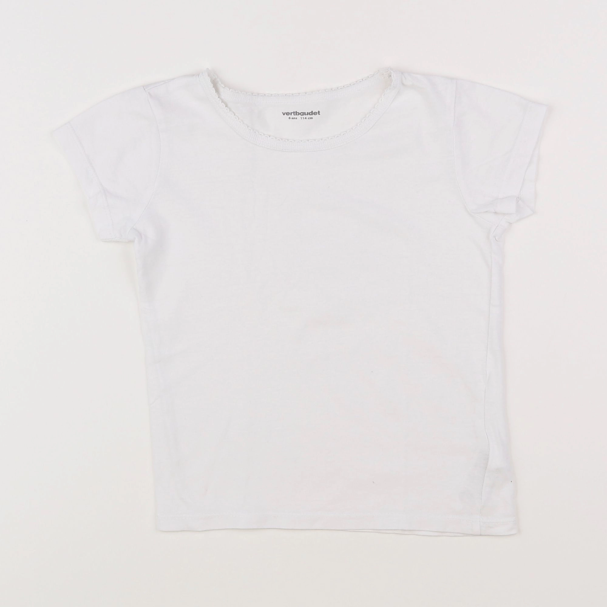 Vertbaudet - maillot de corps blanc - 6 ans