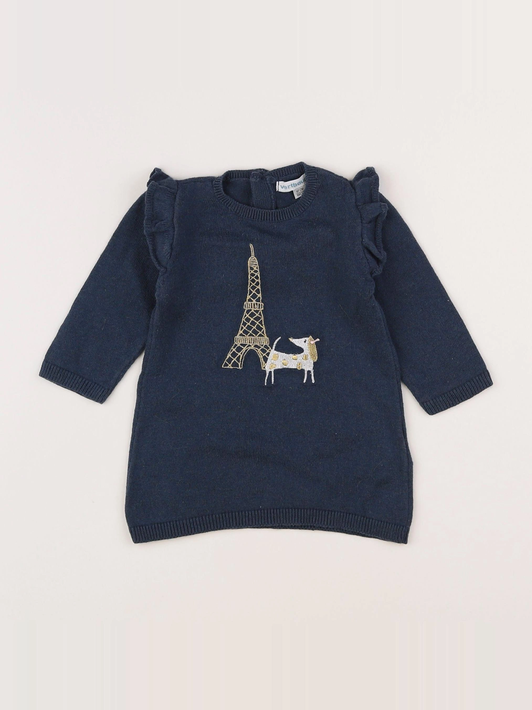 Vertbaudet - robe bleu - 6 mois