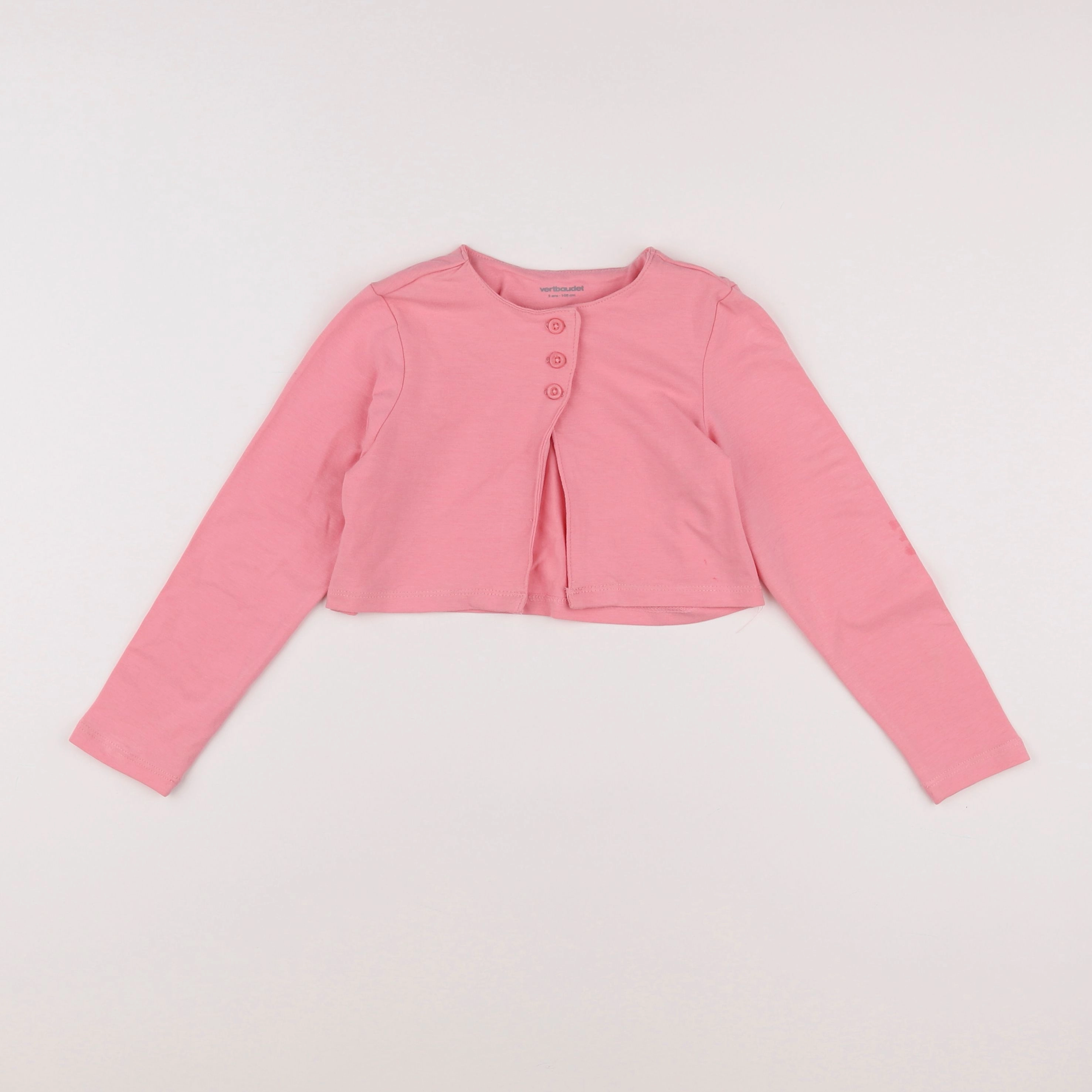 Vertbaudet - gilet rose - 5 ans