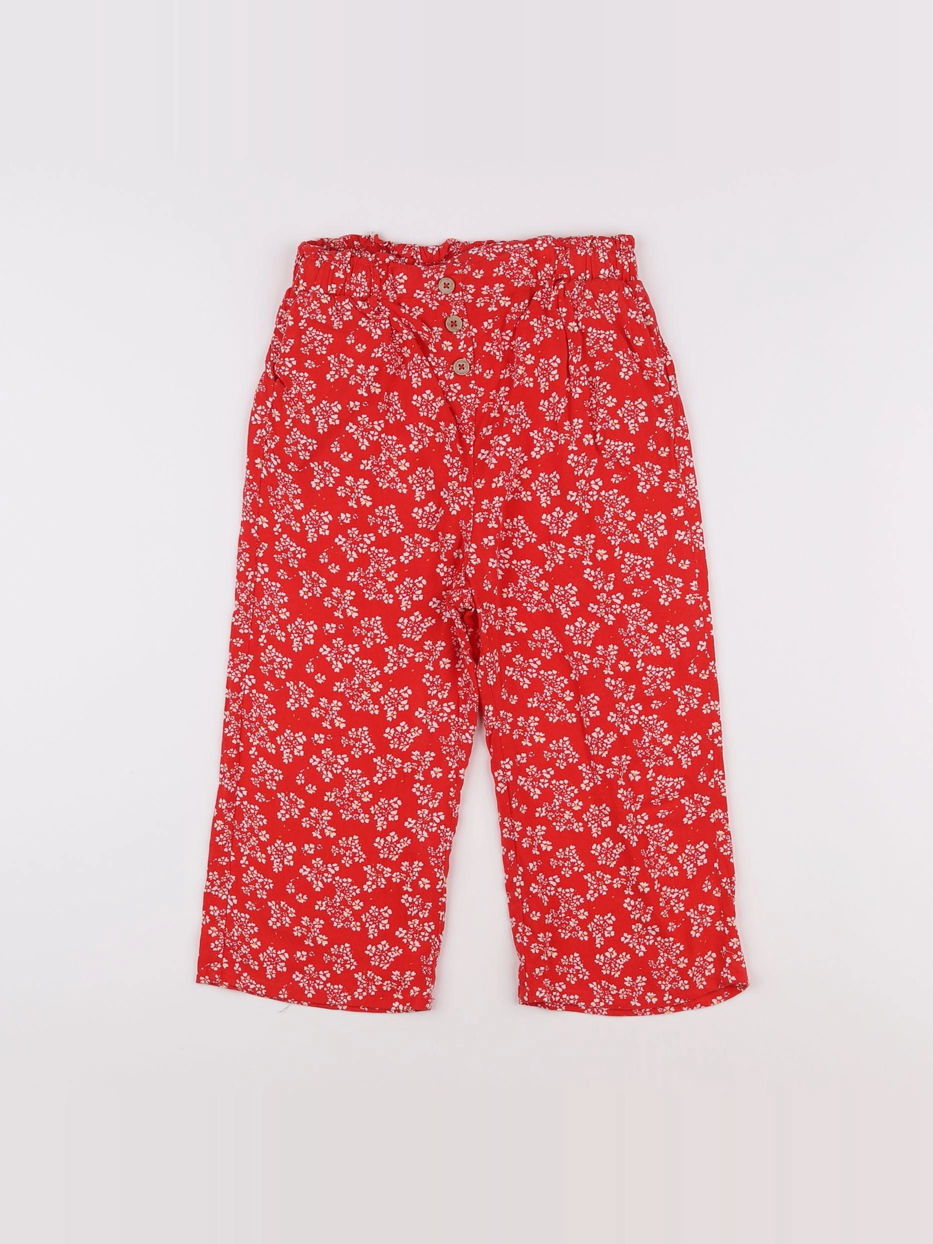 Vertbaudet - pantalon rouge - 9 ans