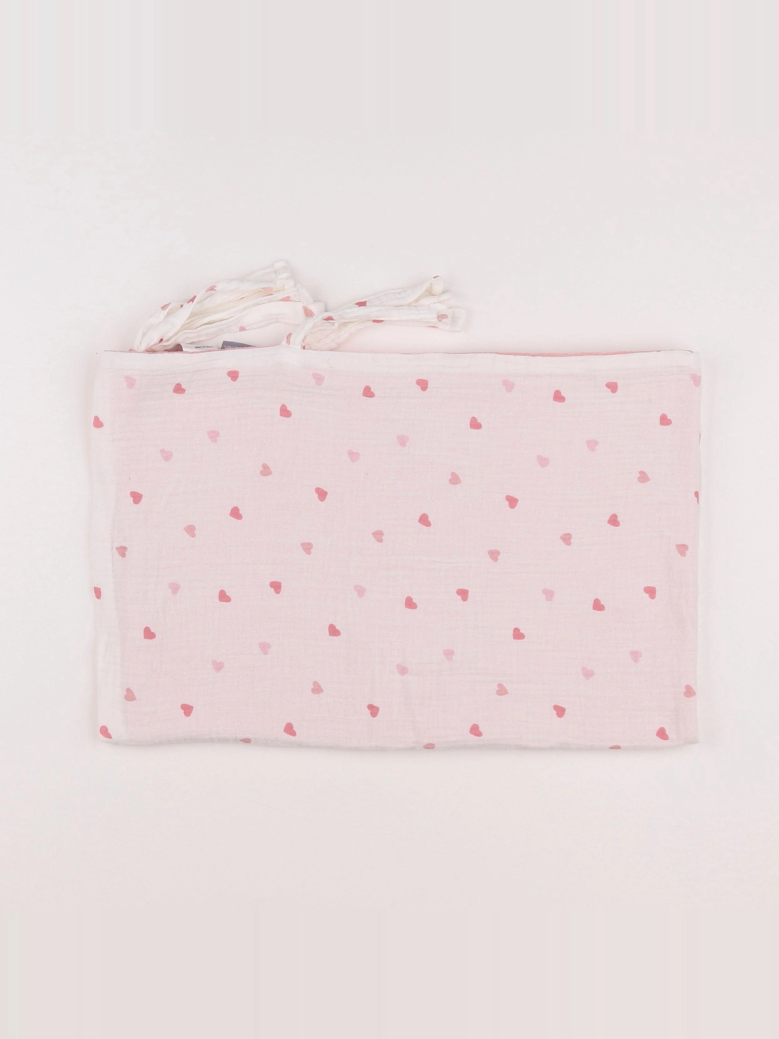 Vertbaudet - tour de lit blanc, rose - 