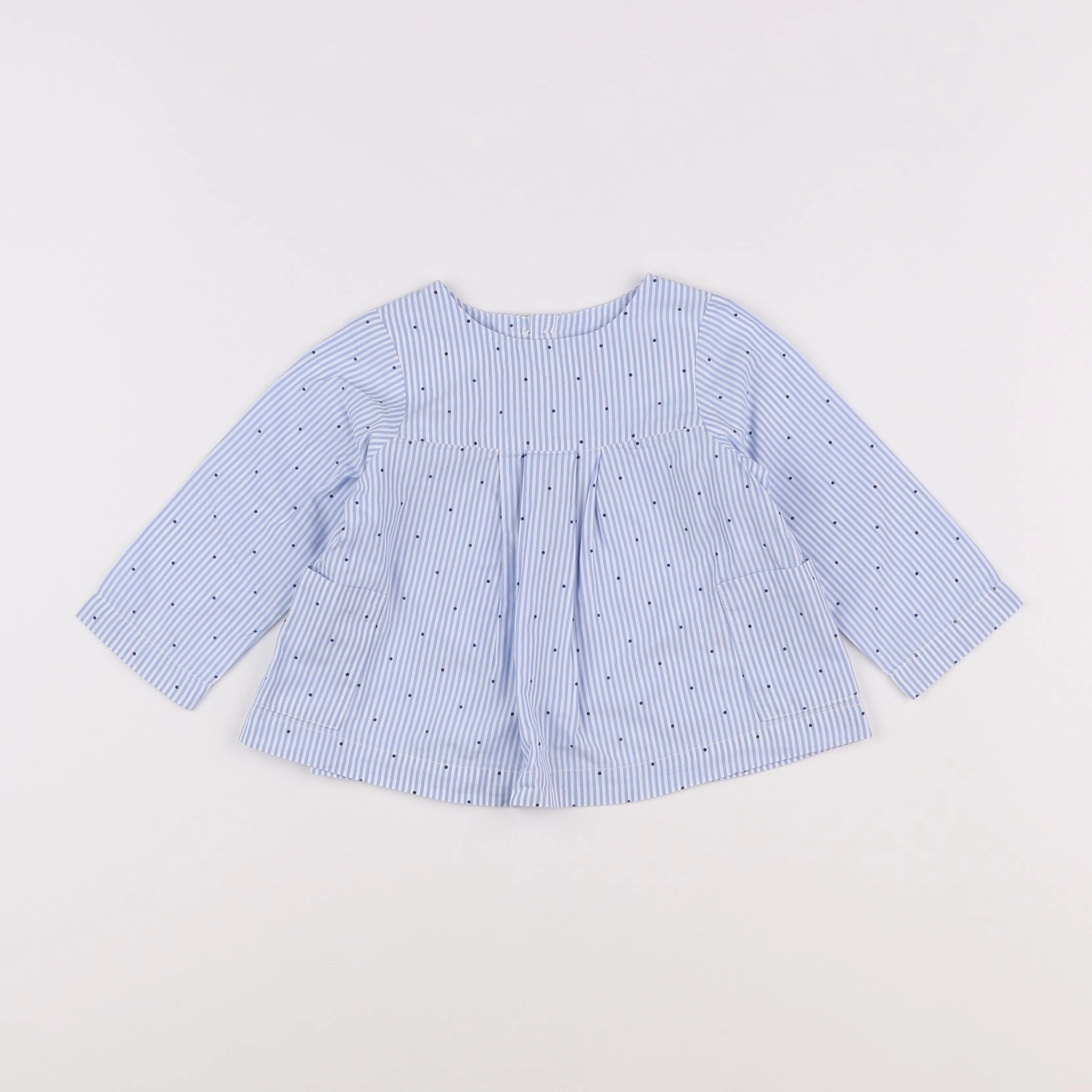 Jacadi - blouse bleu - 12 mois