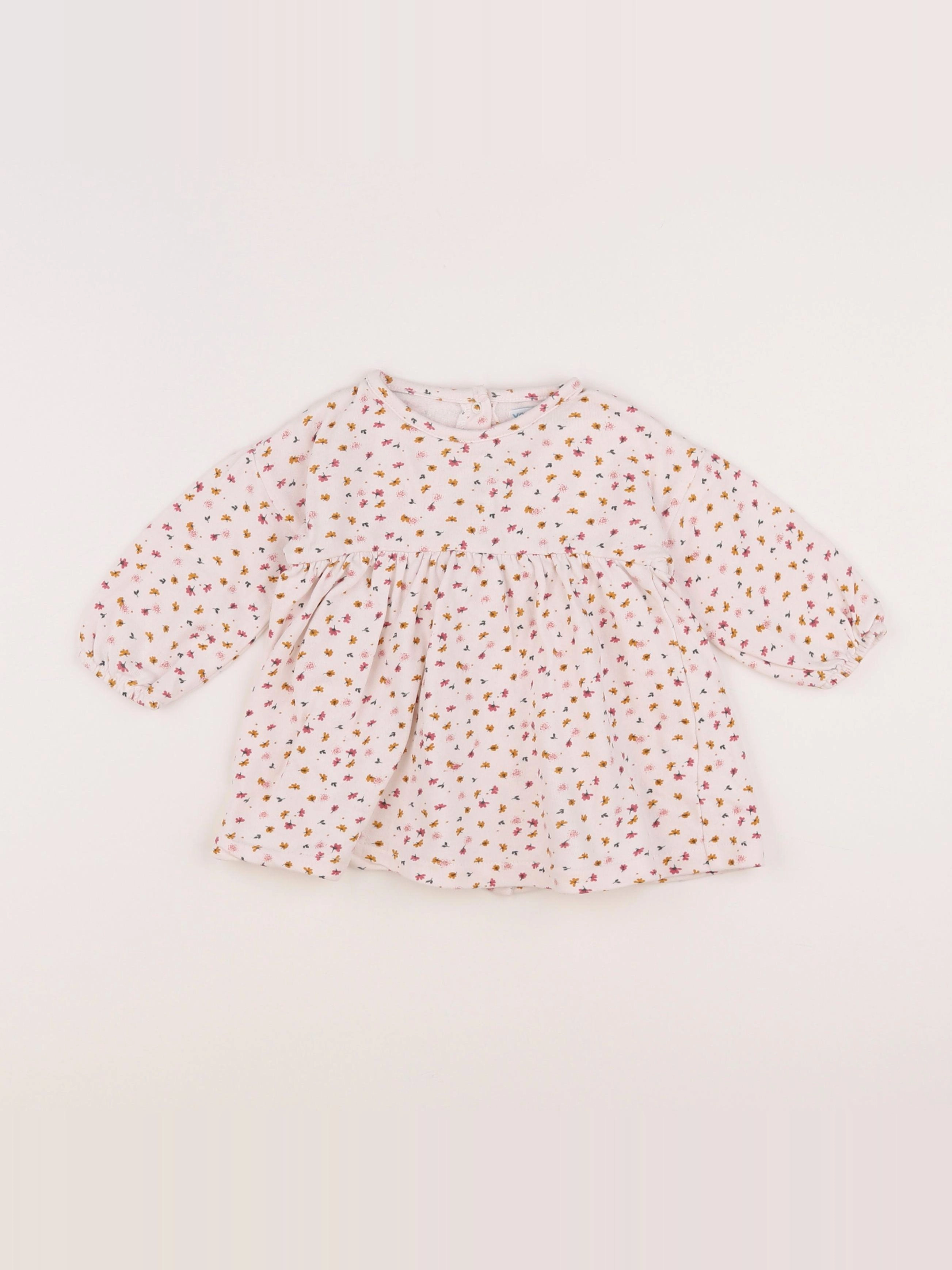Vertbaudet - robe multicolore - 9 mois