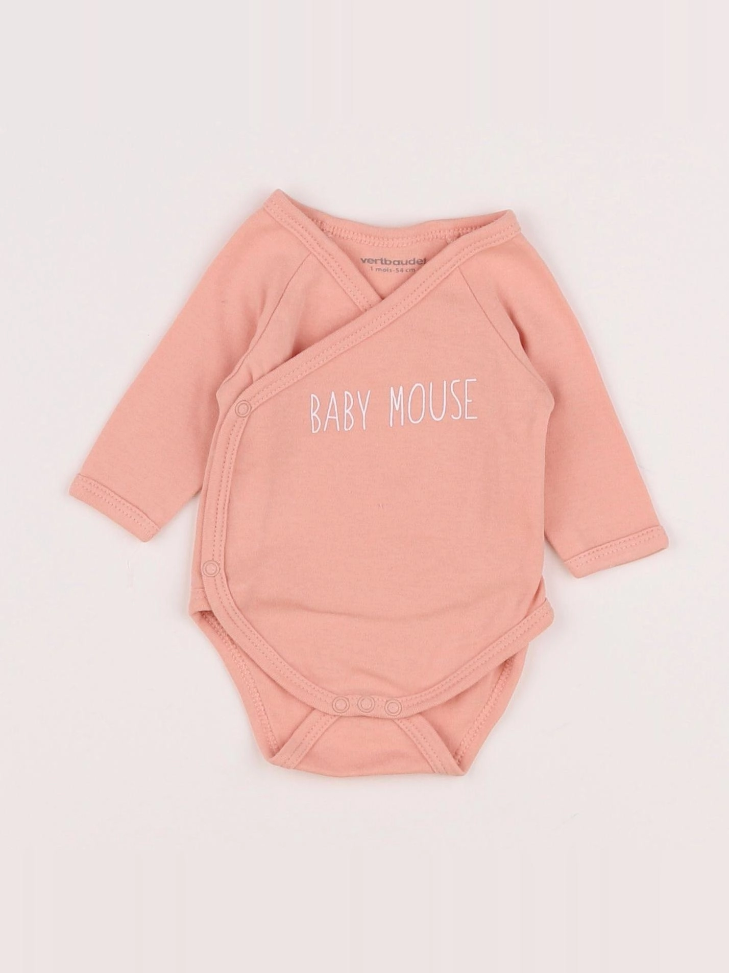 Vertbaudet - body rose - 1 mois