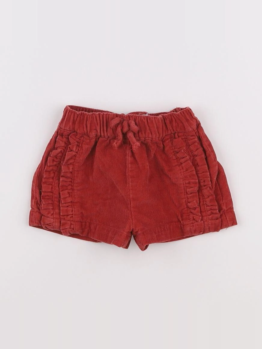 Vertbaudet - short rouge - 3 mois