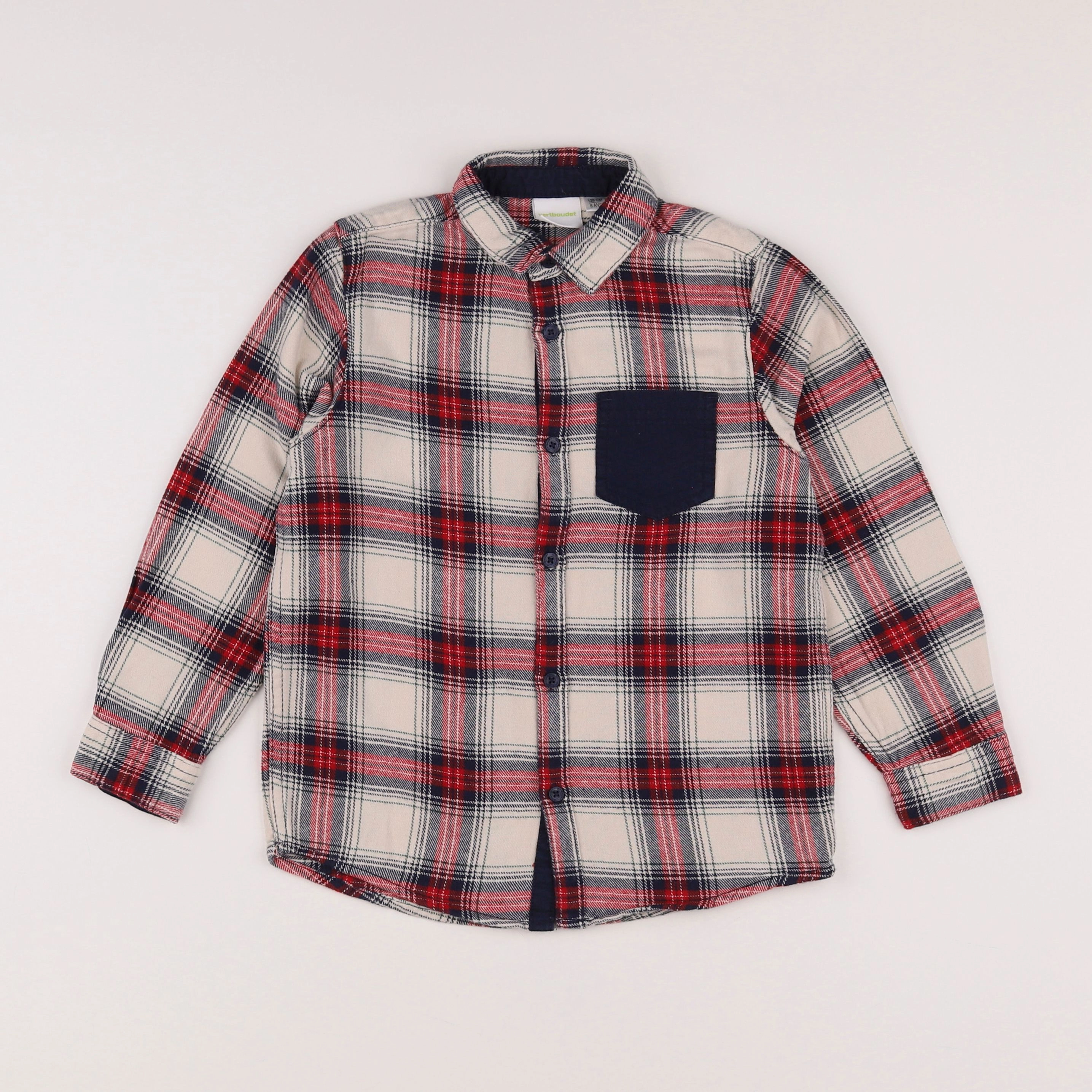 Vertbaudet - chemise multicolore - 8 ans