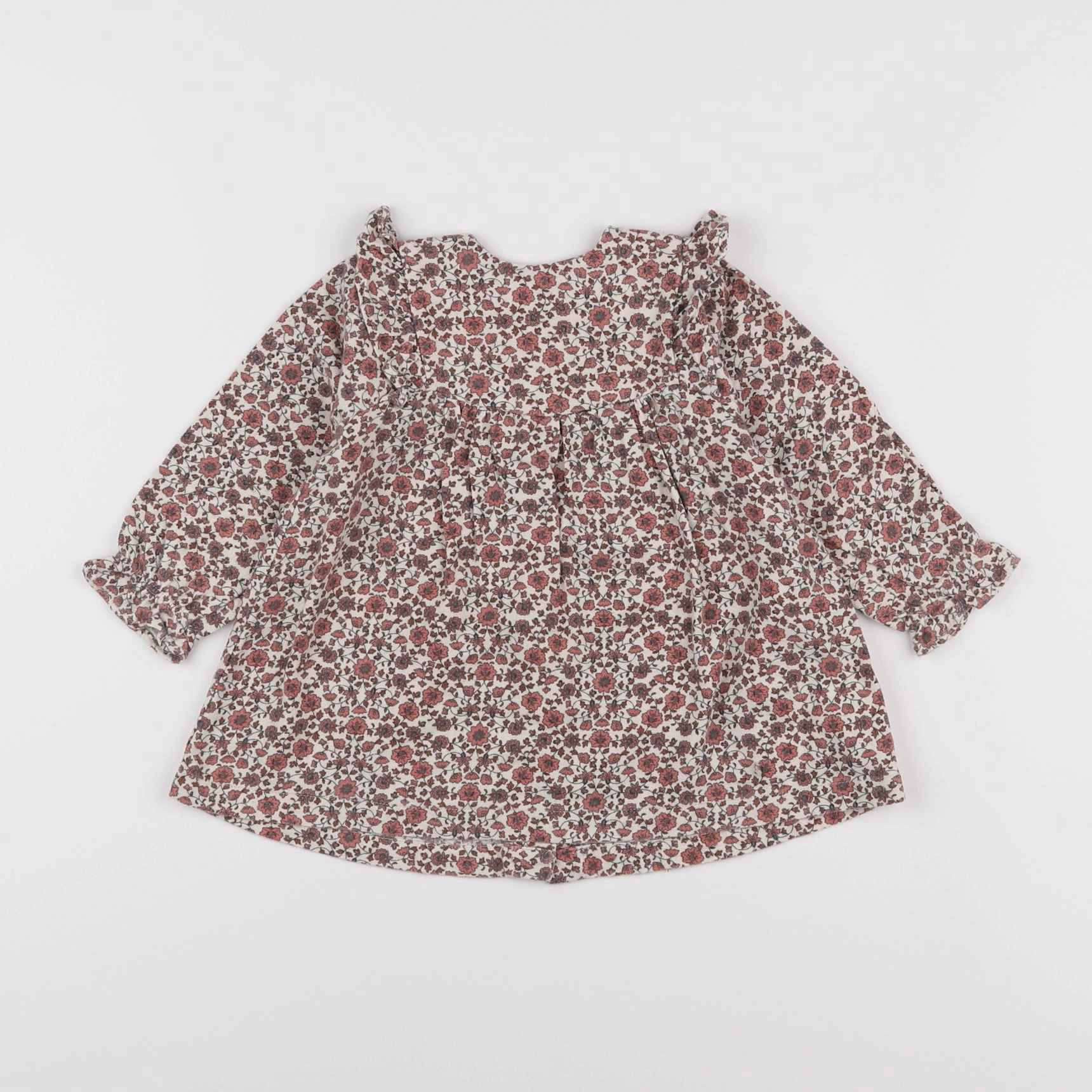 Vertbaudet - robe beige, marron - 9 mois