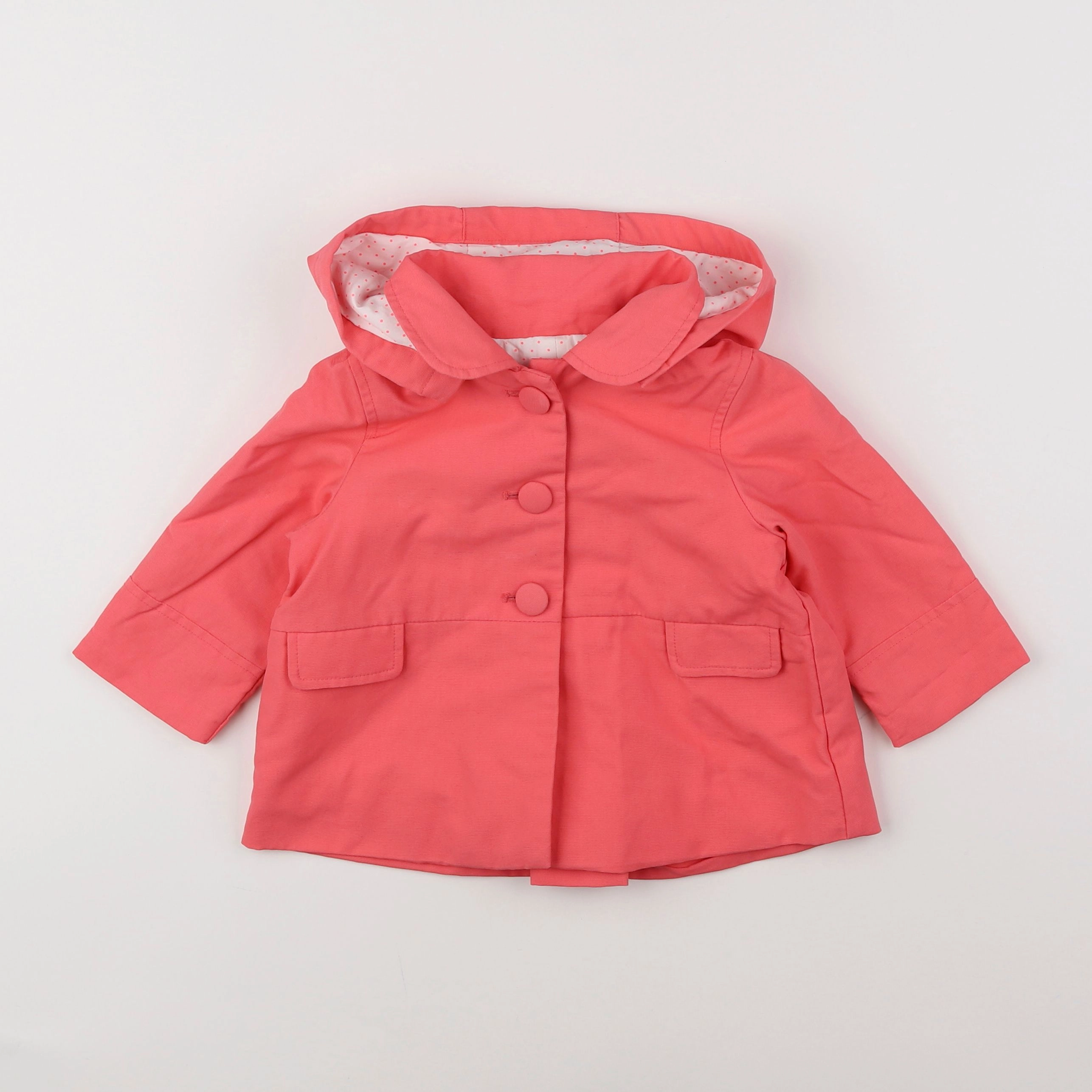 Jacadi - manteau rose - 12 mois