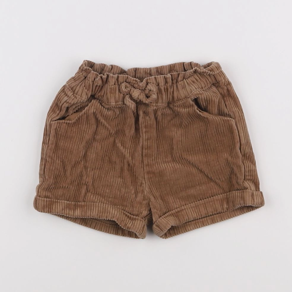 Vertbaudet - short marron - 9/12 mois
