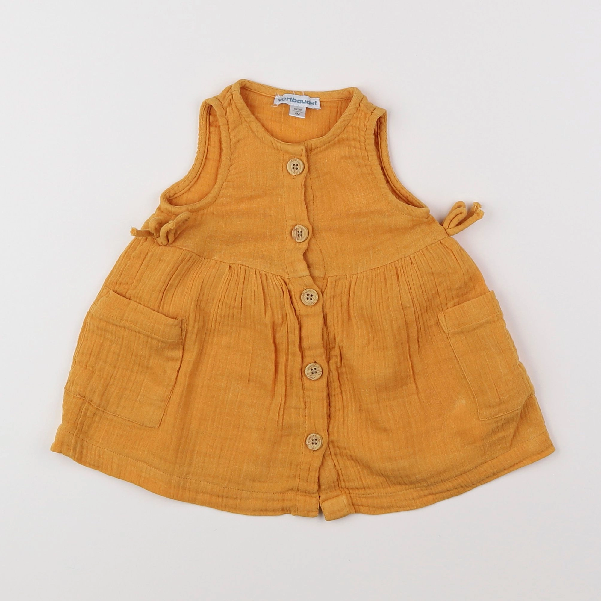 Vertbaudet - robe jaune - 6 mois