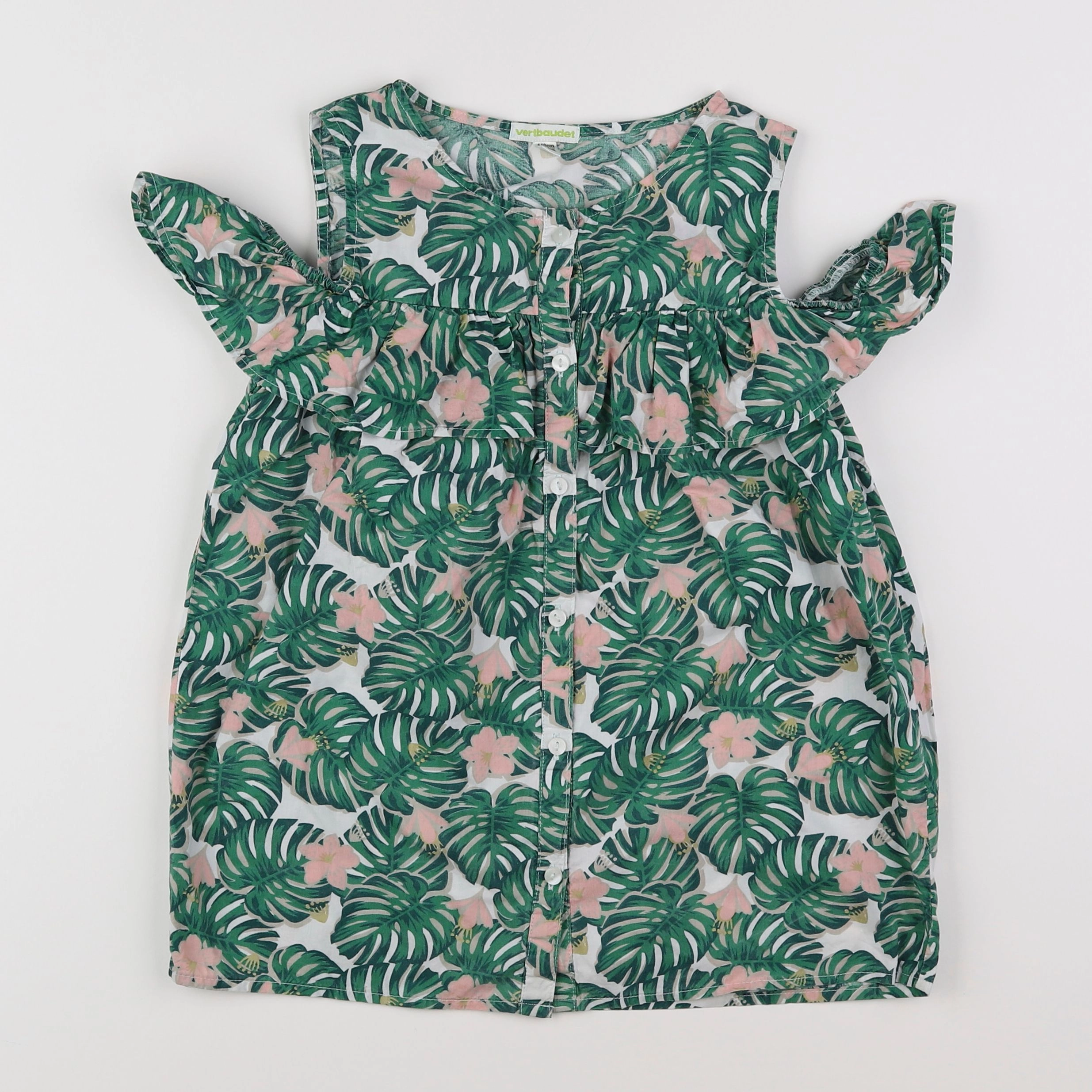 Vertbaudet - blouse vert - 10 ans