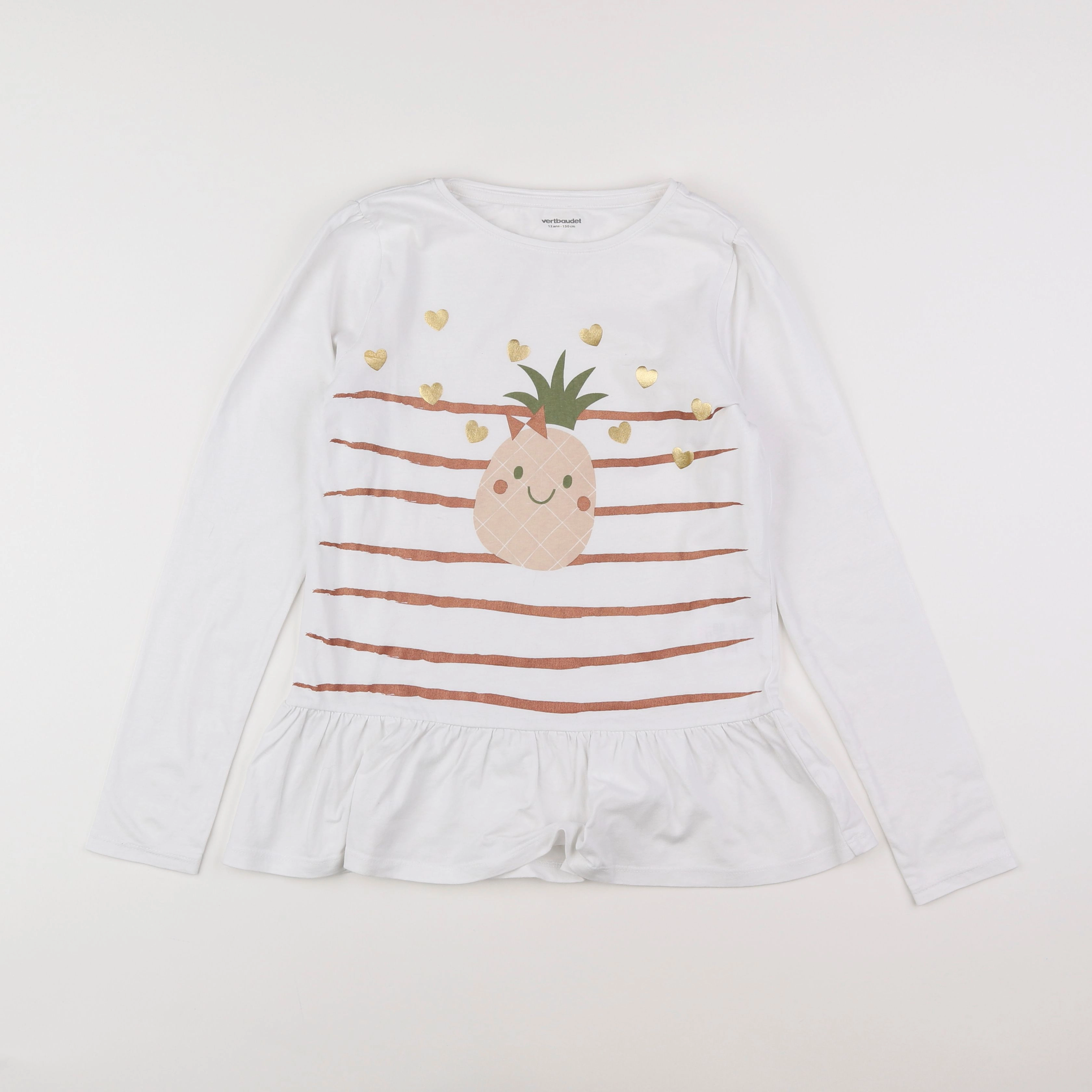 Vertbaudet - tee-shirt blanc - 12 ans