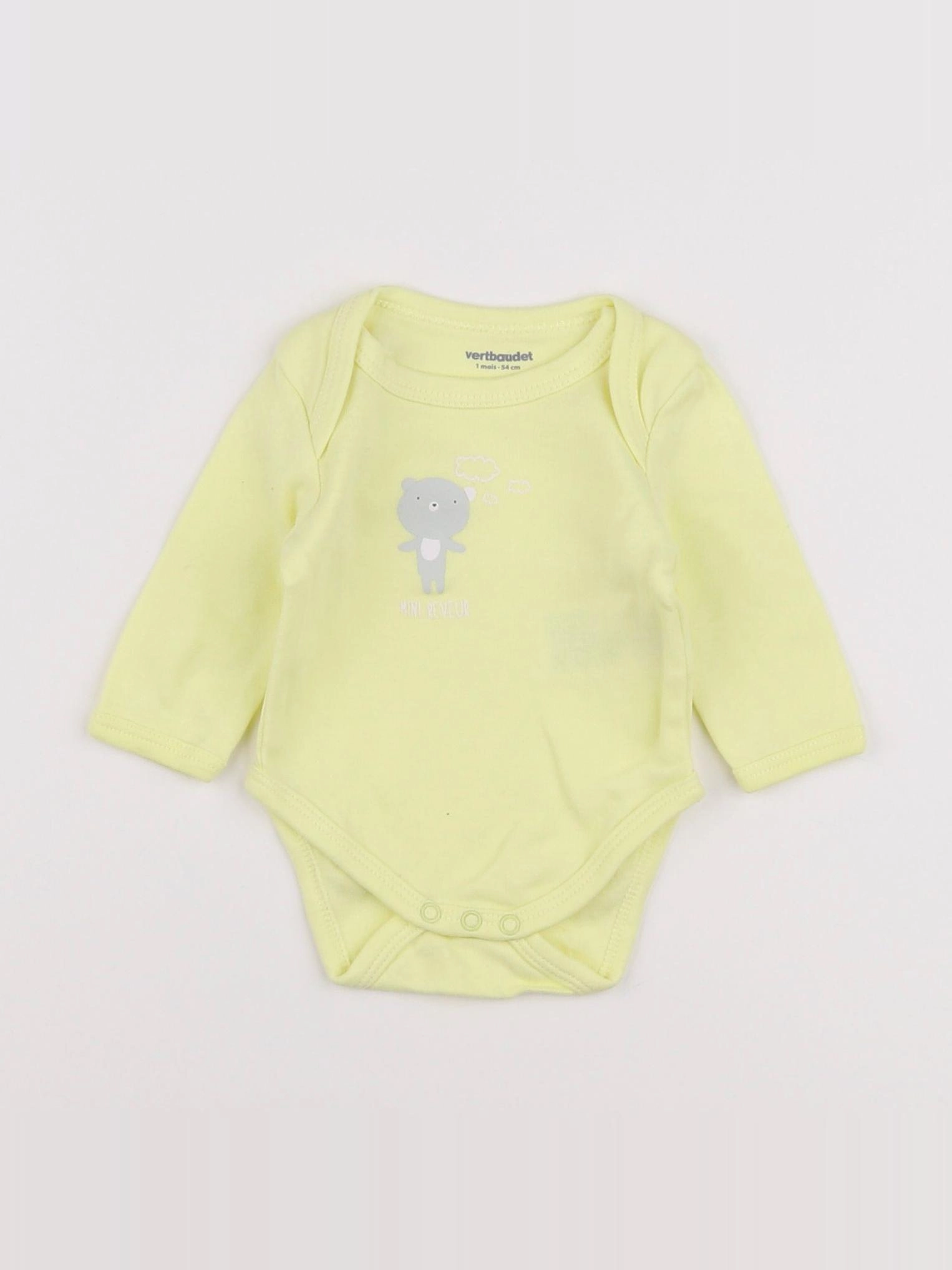 Vertbaudet - body jaune - 1 mois