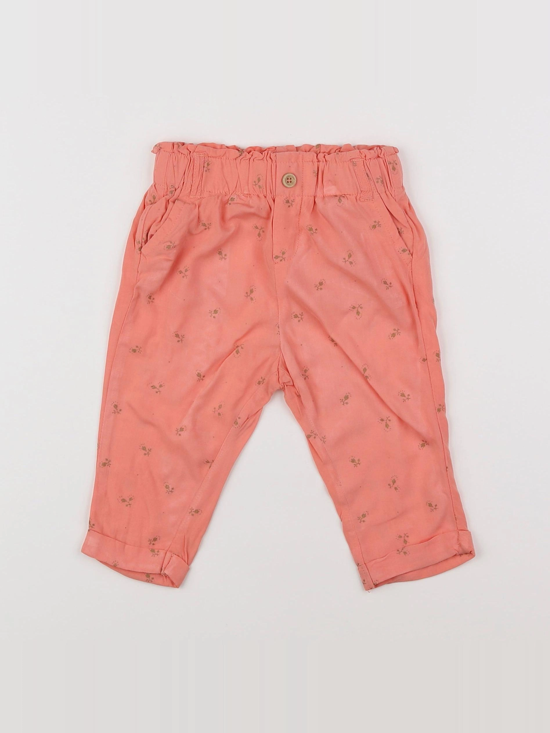 Vertbaudet - pantalon rose - 12 mois