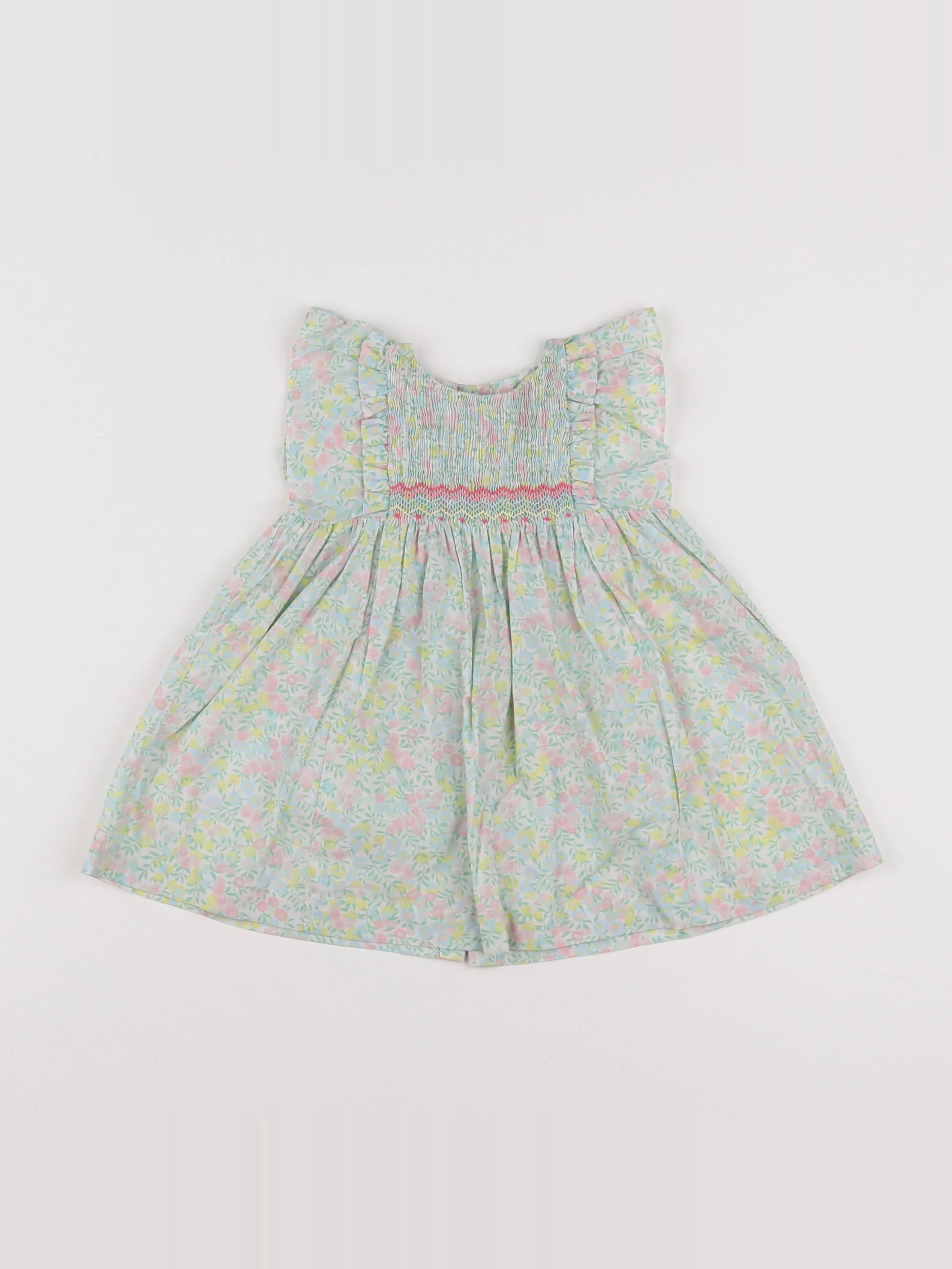 Jacadi - robe liberty vert - 6 mois