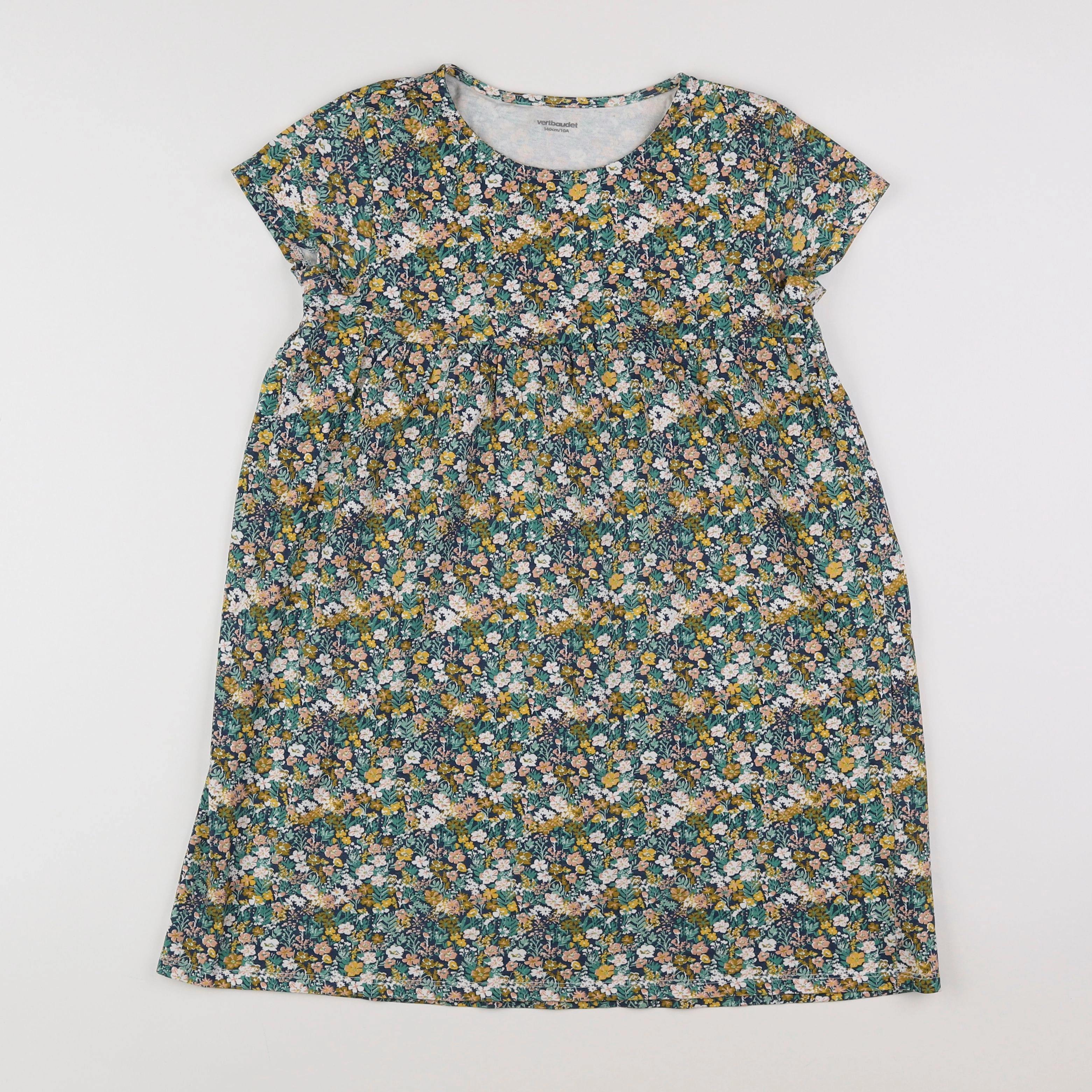 Vertbaudet - robe vert - 10 ans