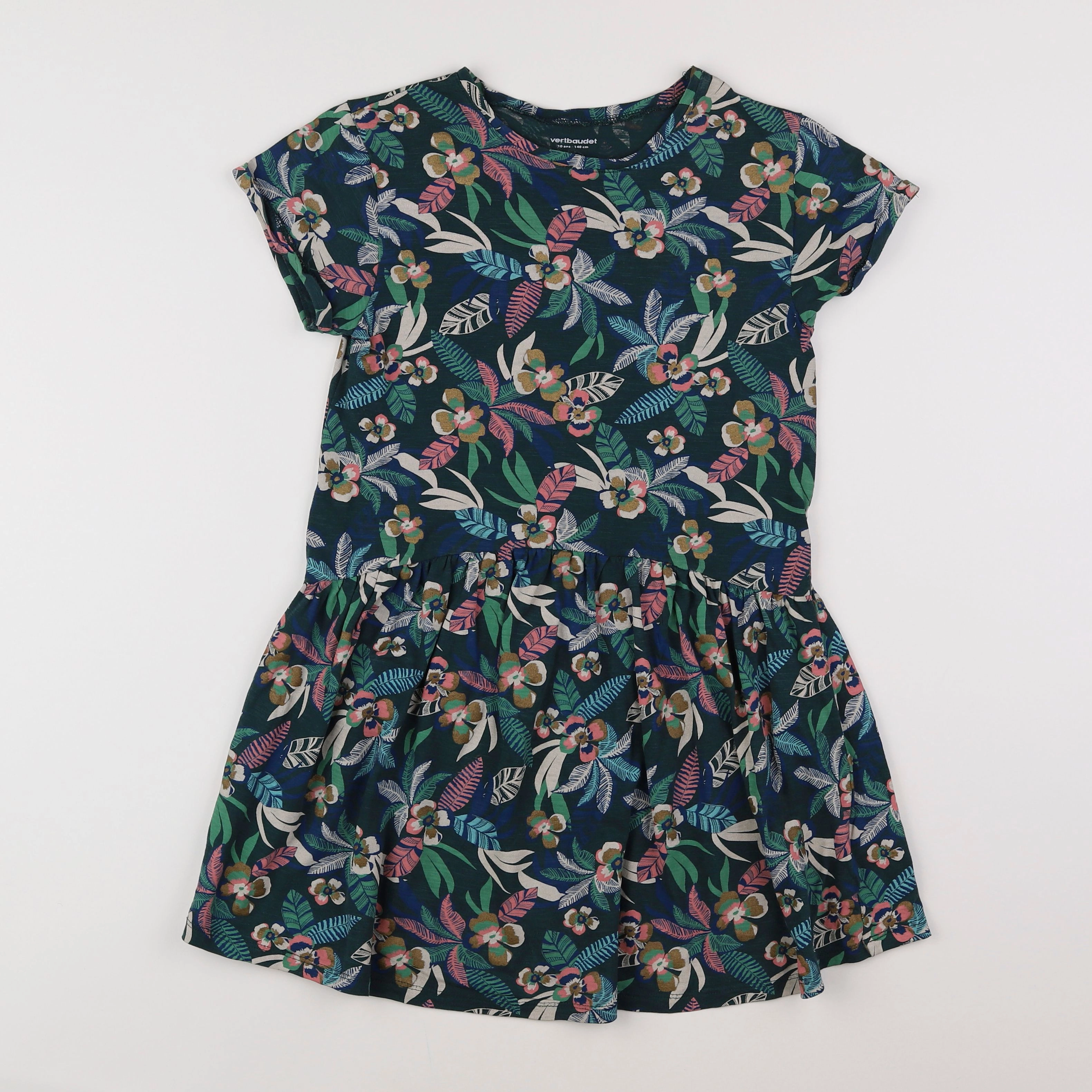 Vertbaudet - robe multicolore - 10 ans