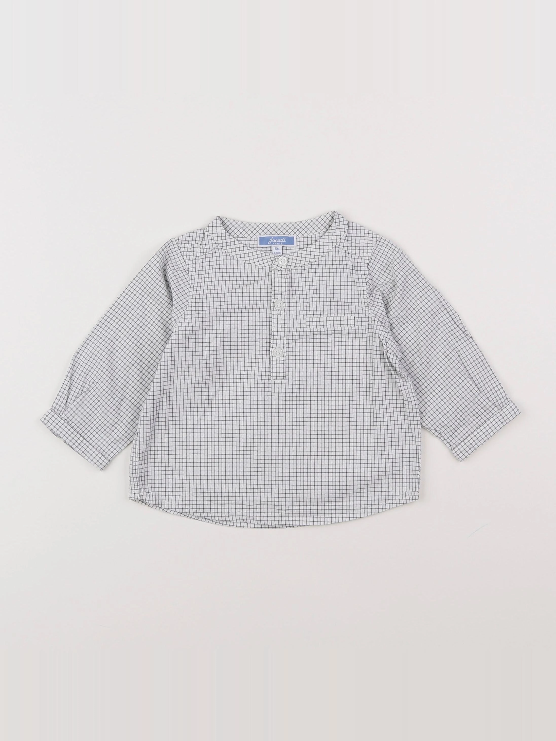 Jacadi - chemise blanc, noir - 6 mois