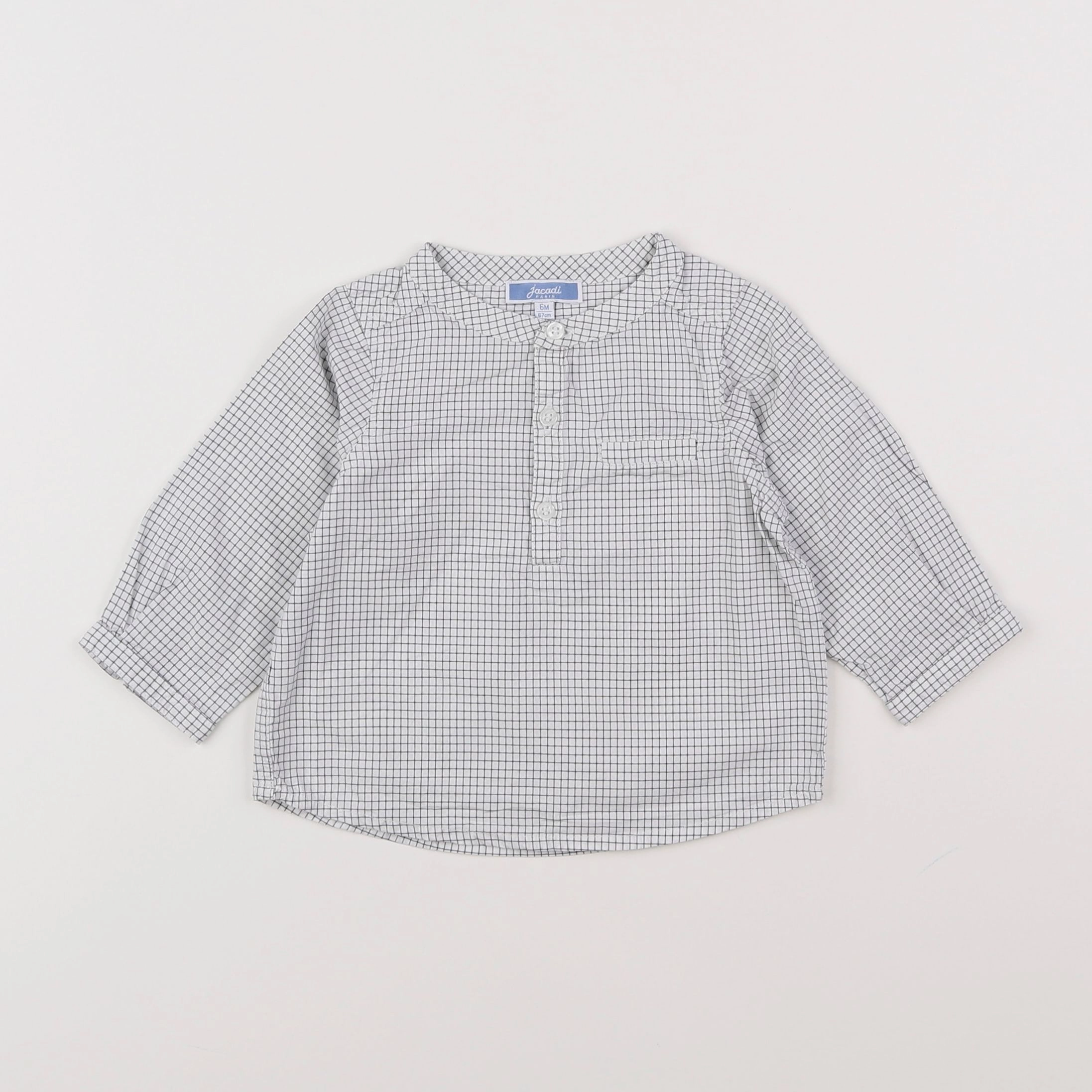 Jacadi - chemise blanc, noir - 6 mois